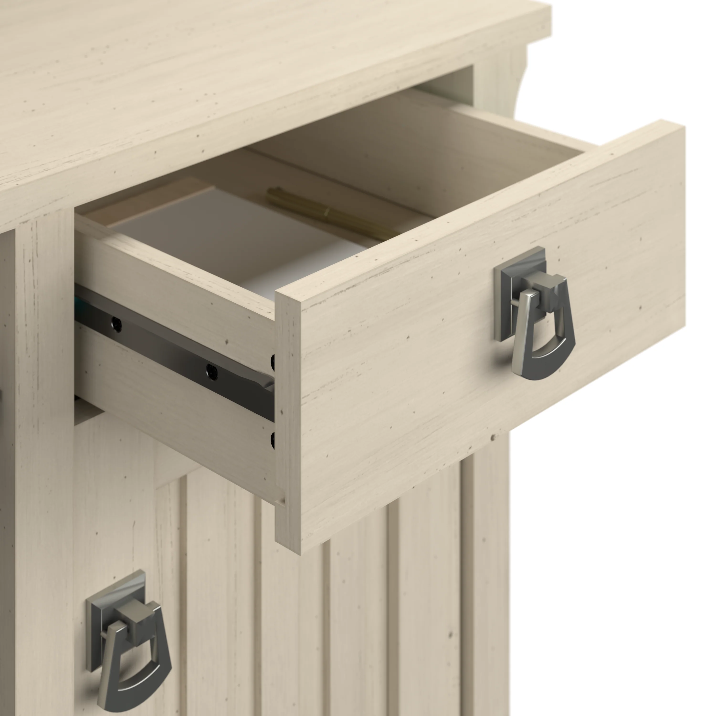 Salinas 60W L Shaped Desk with Hutch, Lateral File Cabinet and 5 Shelf Bookcase