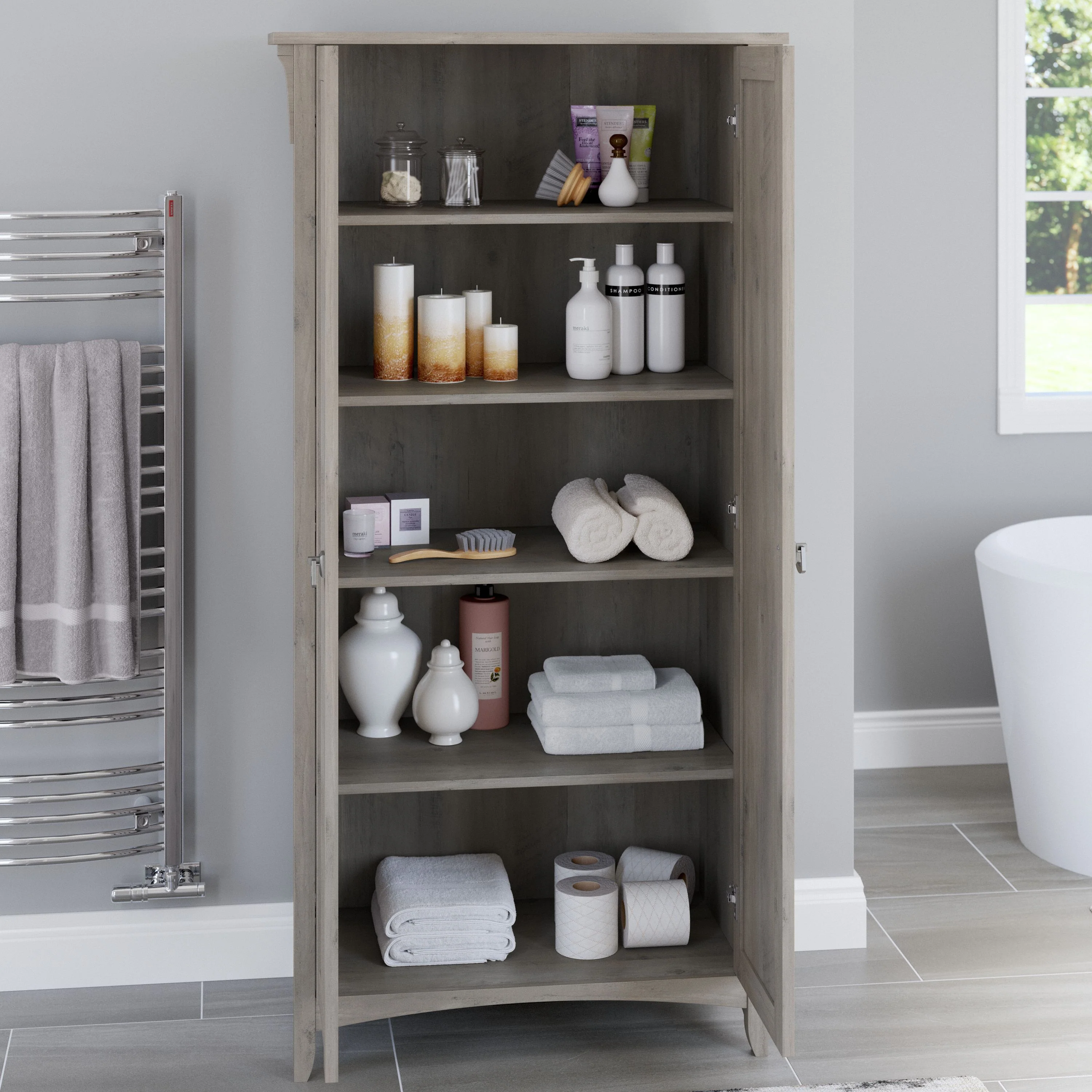 Salinas Bathroom Storage Cabinet with Doors