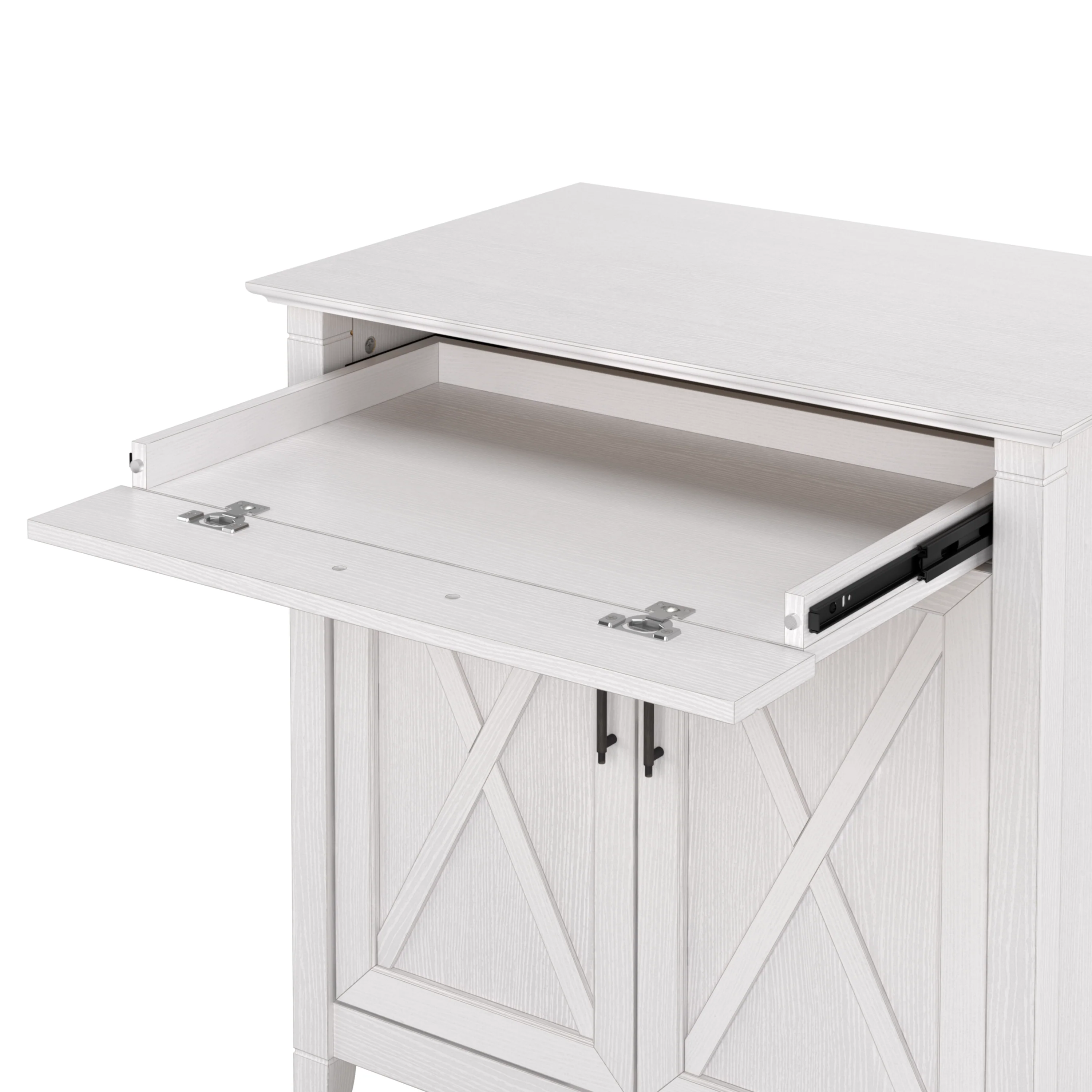 Secretary Desk with Storage and 5 Shelf Bookcase