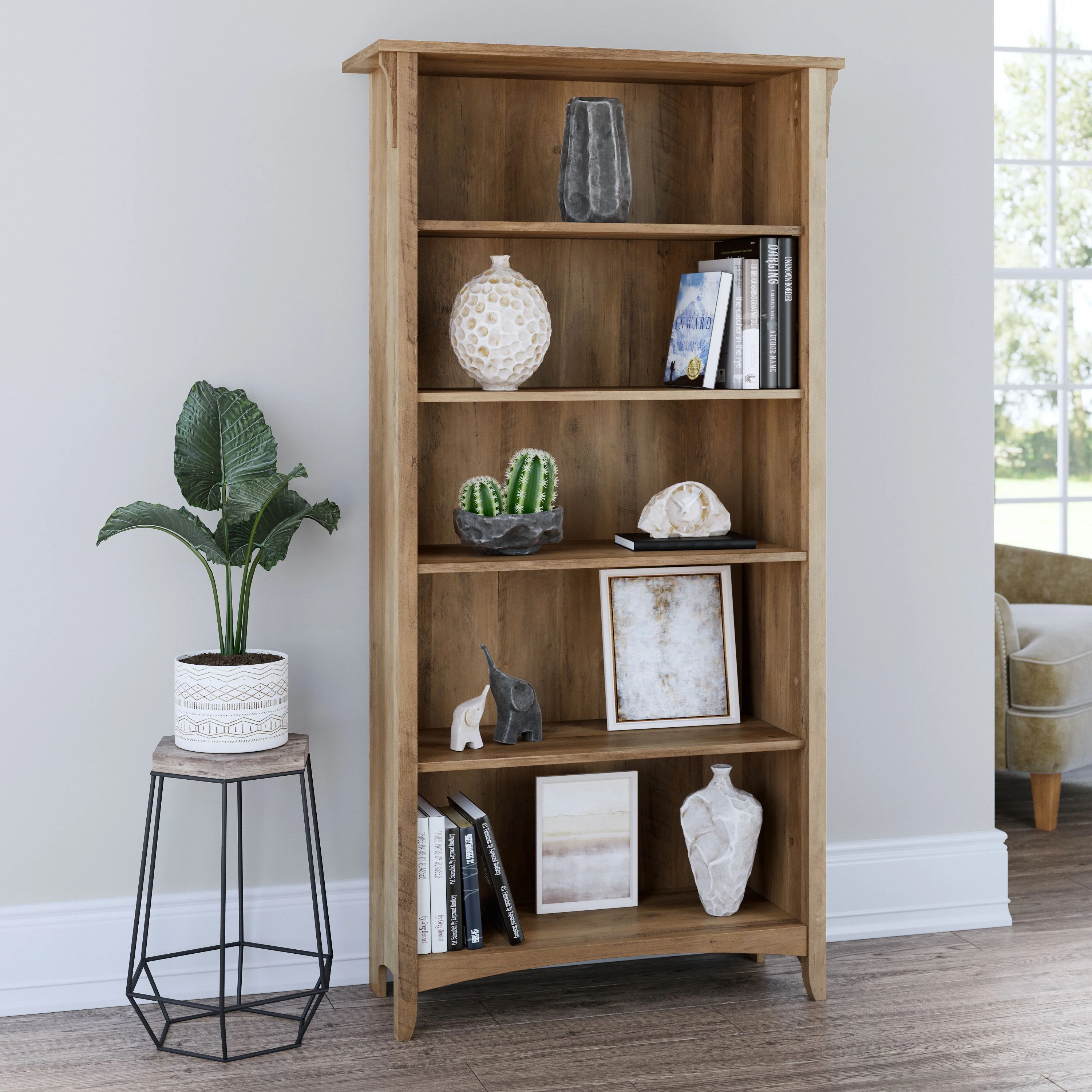 Salinas Tall 5 Shelf Bookcase
