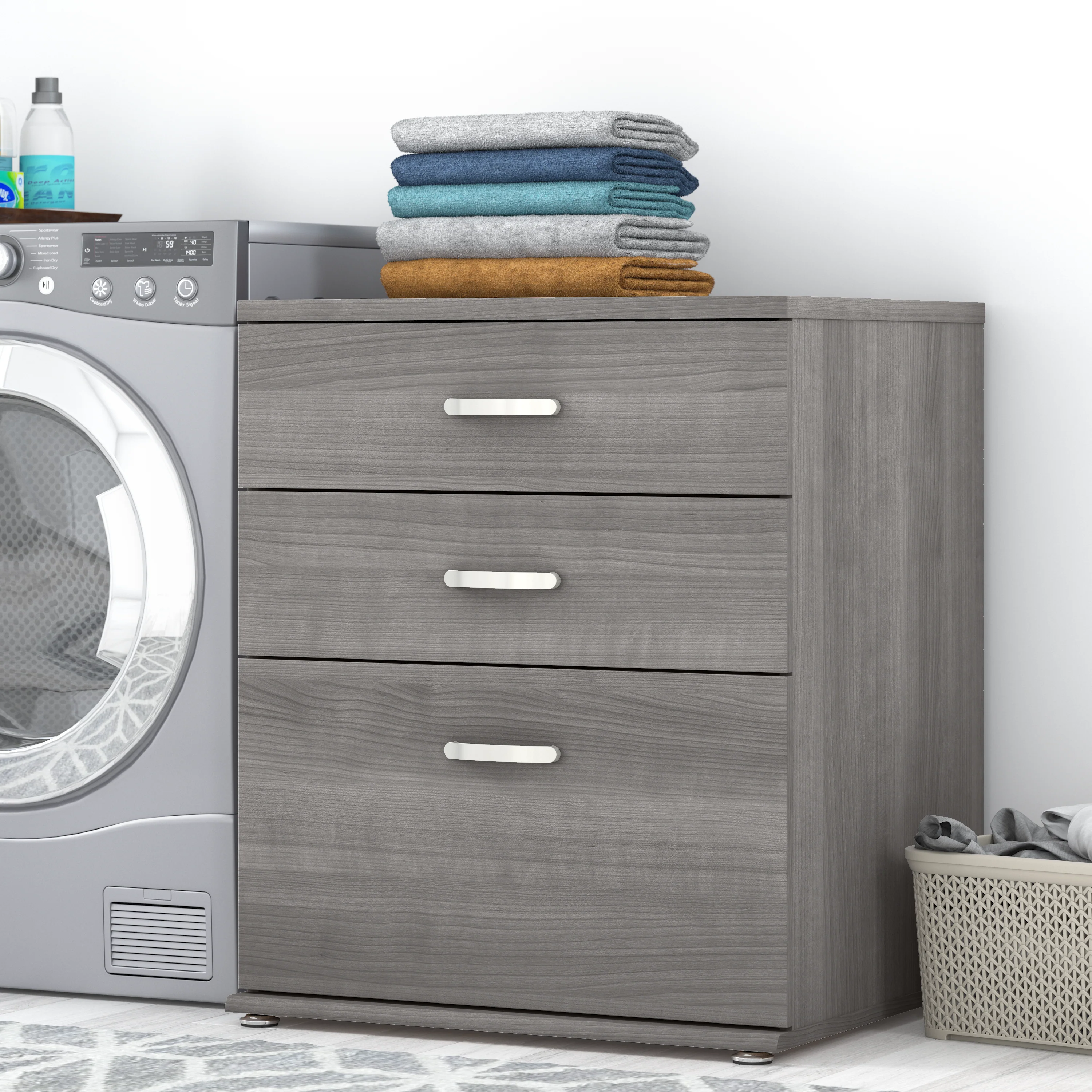 Universal Laundry Room Storage Cabinet with Drawers