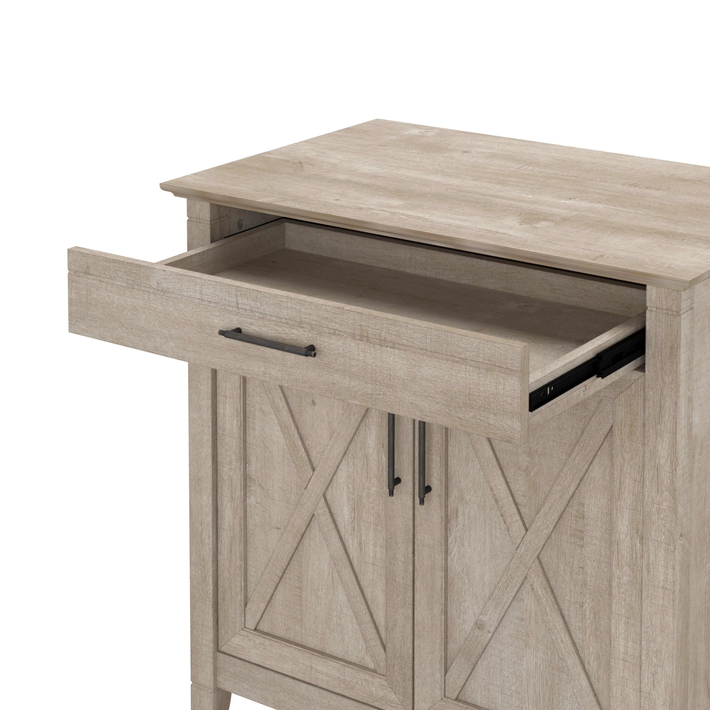 Secretary Desk with Storage and 5 Shelf Bookcase