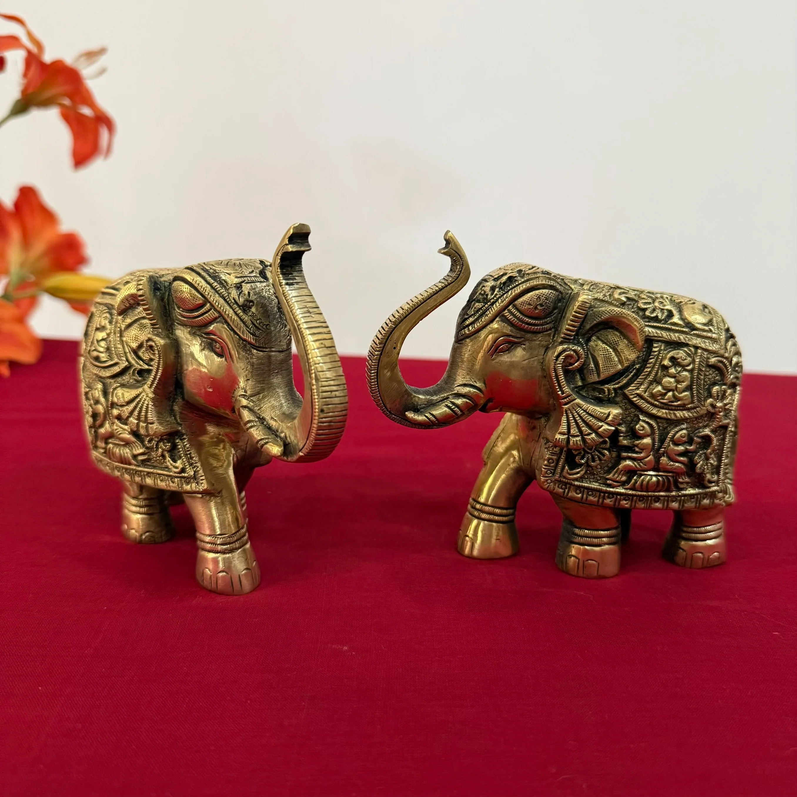 Brass Elephant (Set of 2) Table Decor