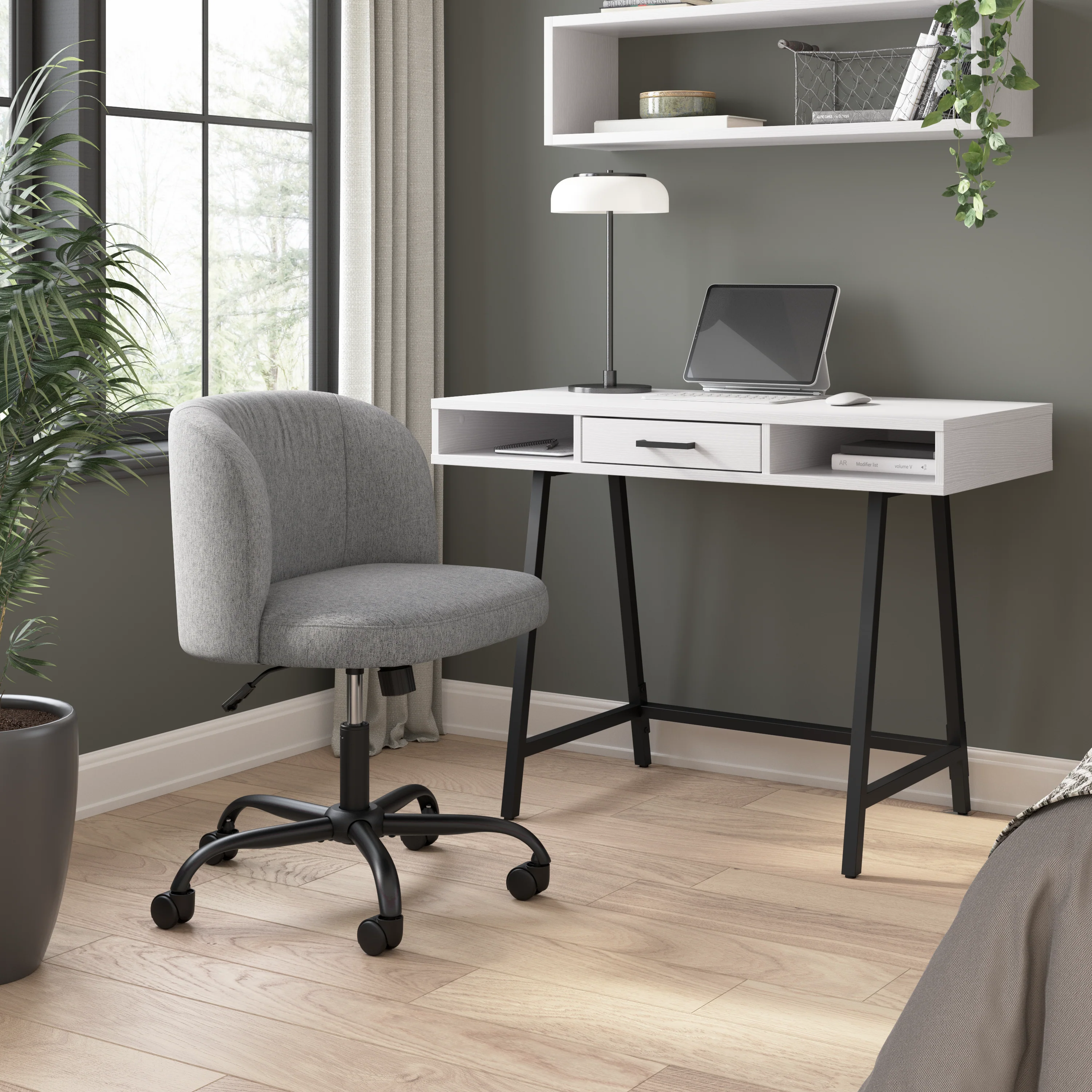 Steele 40W Small Writing Desk and Chair Set for Home Office