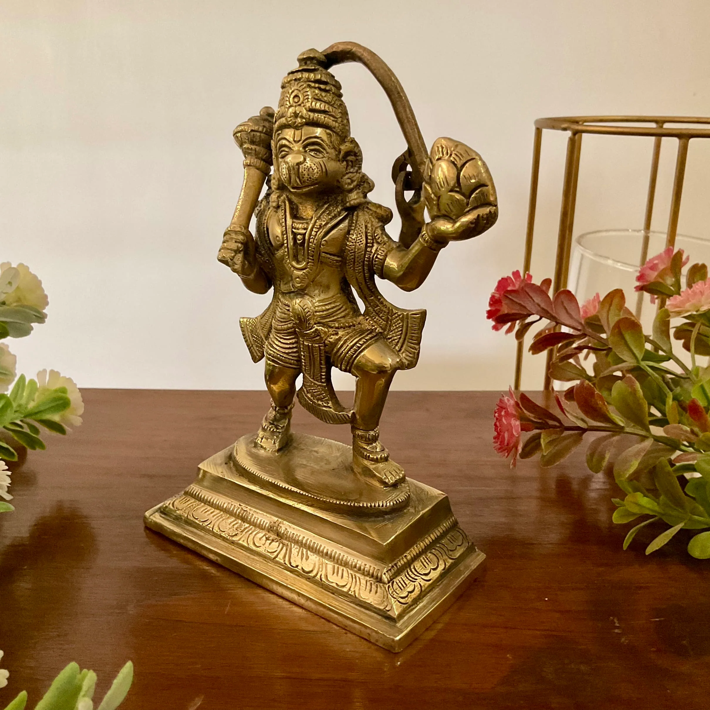 6 Inch Sankat Mochan Hanumanji Brass Idol