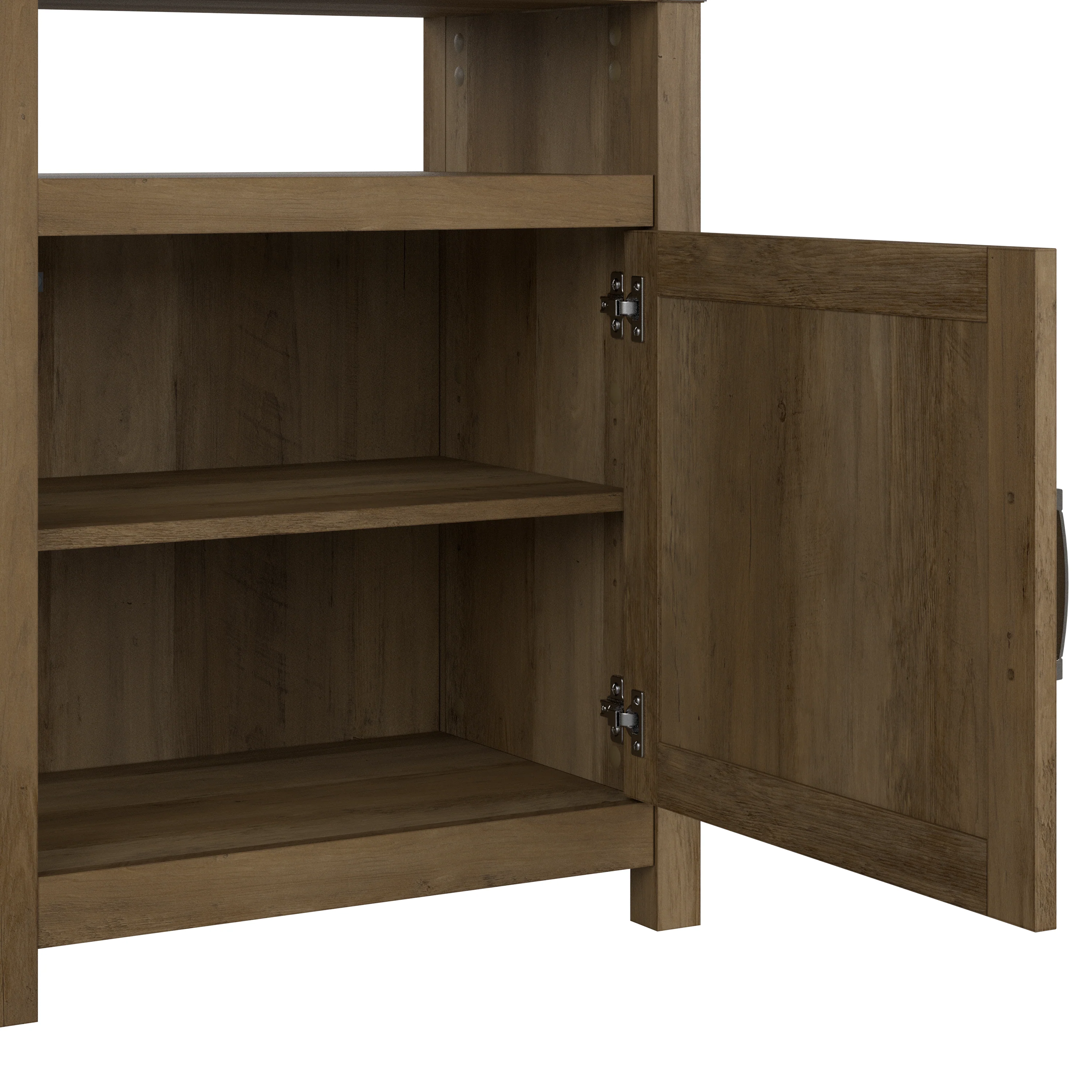 Knoxville Farmhouse TV Stand for 70 Inch TV with 5 Shelf Bookcases with Doors