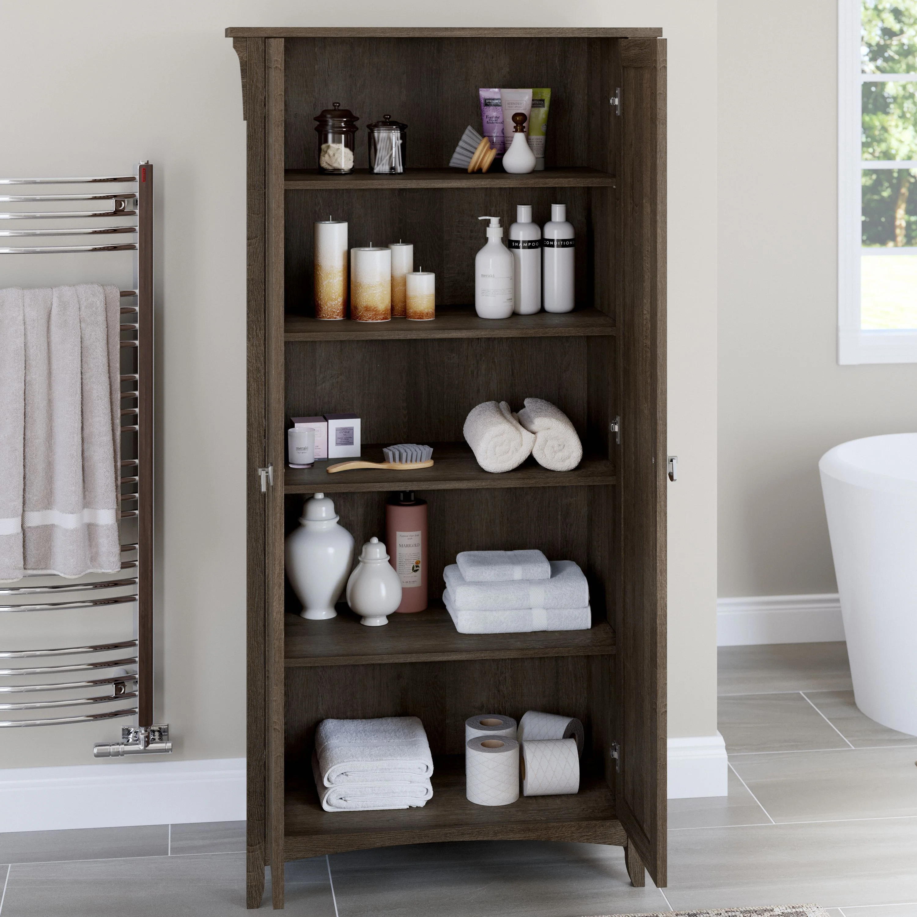 Salinas Bathroom Storage Cabinet with Doors