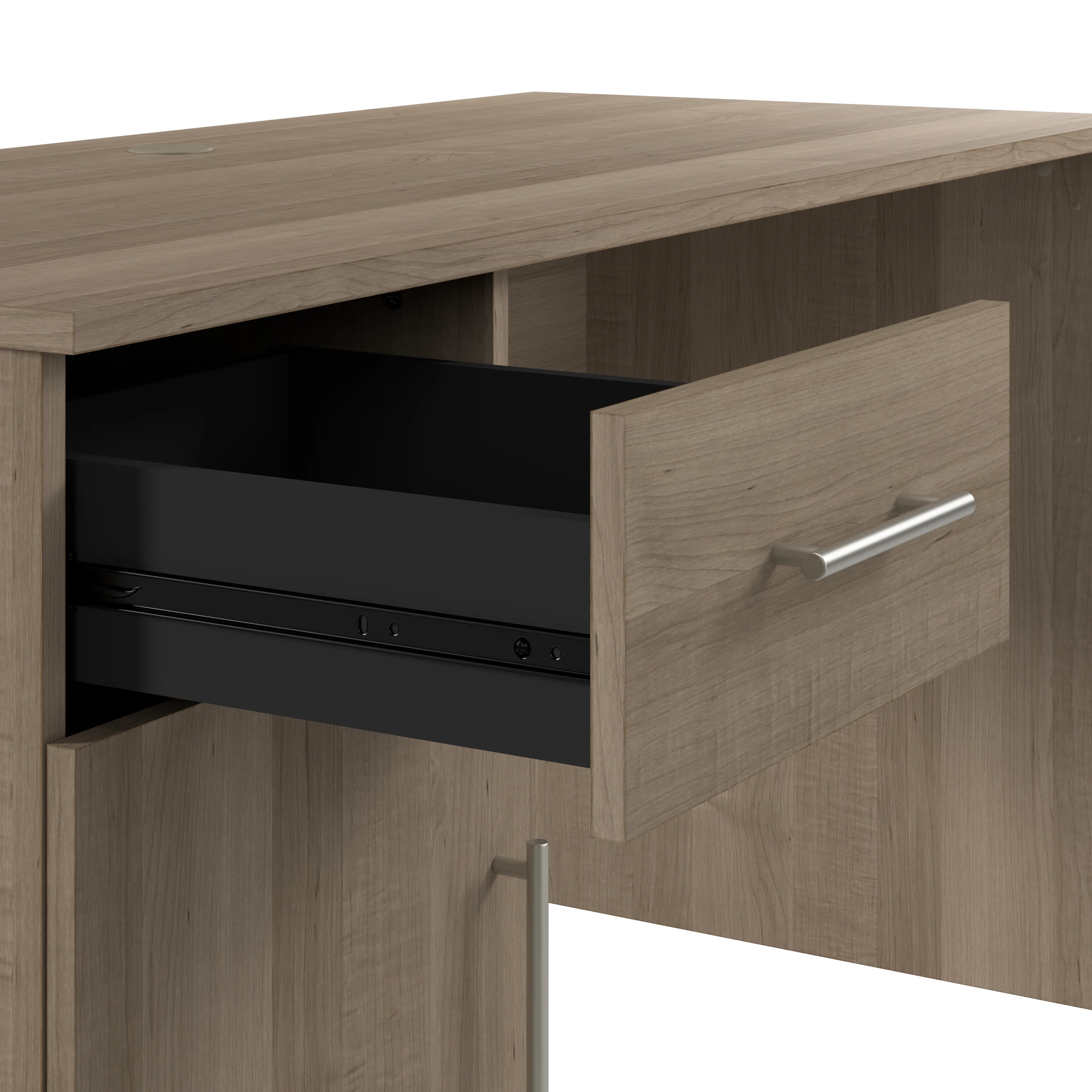 Somerset 54W Office Desk with Drawer and Storage Cabinet