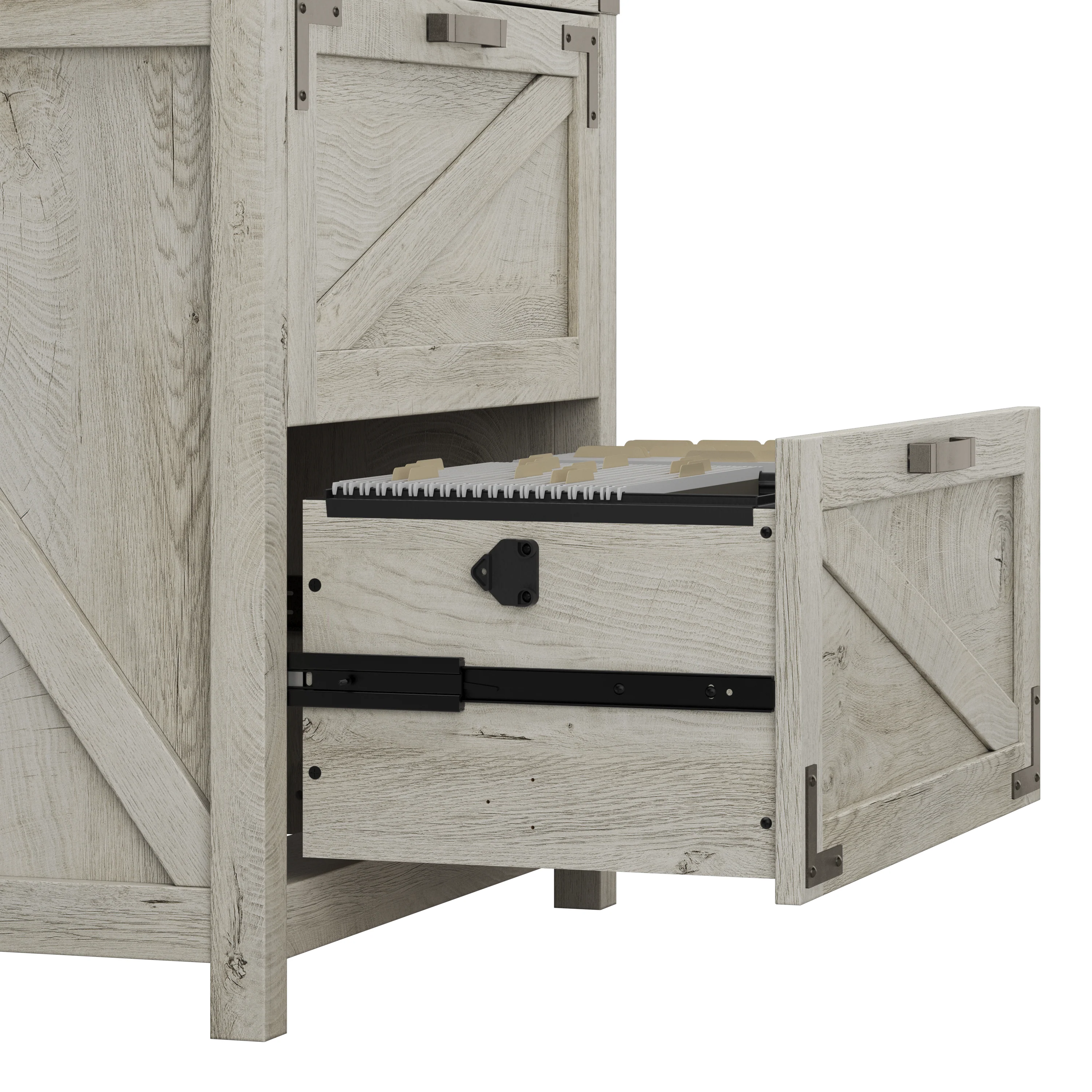 Knoxville 60W L Shaped Desk with 2 Drawer Lateral File Cabinet