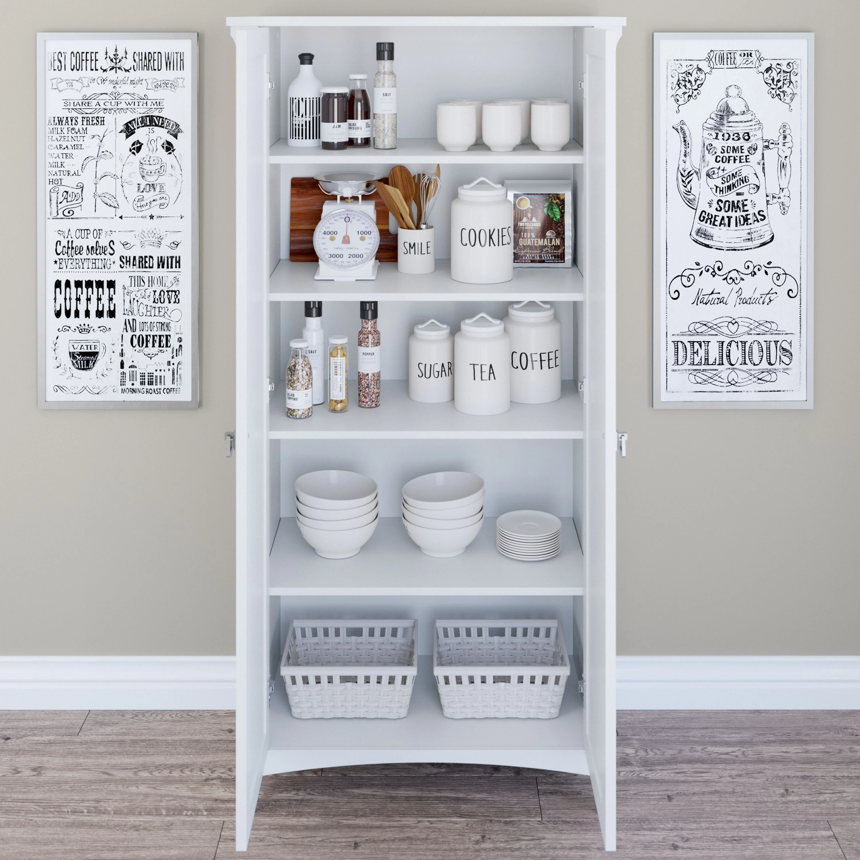 Salinas Kitchen Pantry Cabinet with Doors