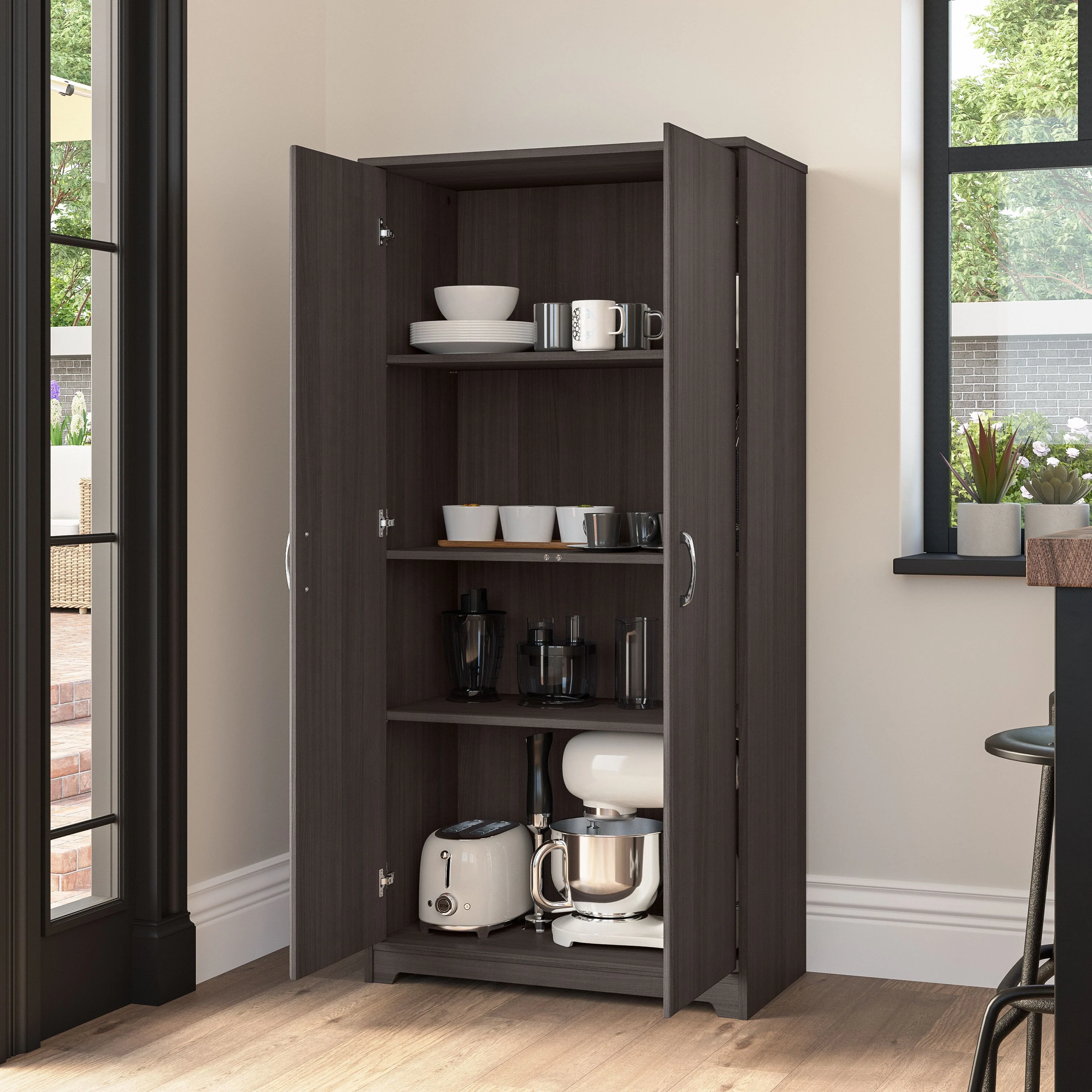 Cabot Tall Storage Cabinet with Doors