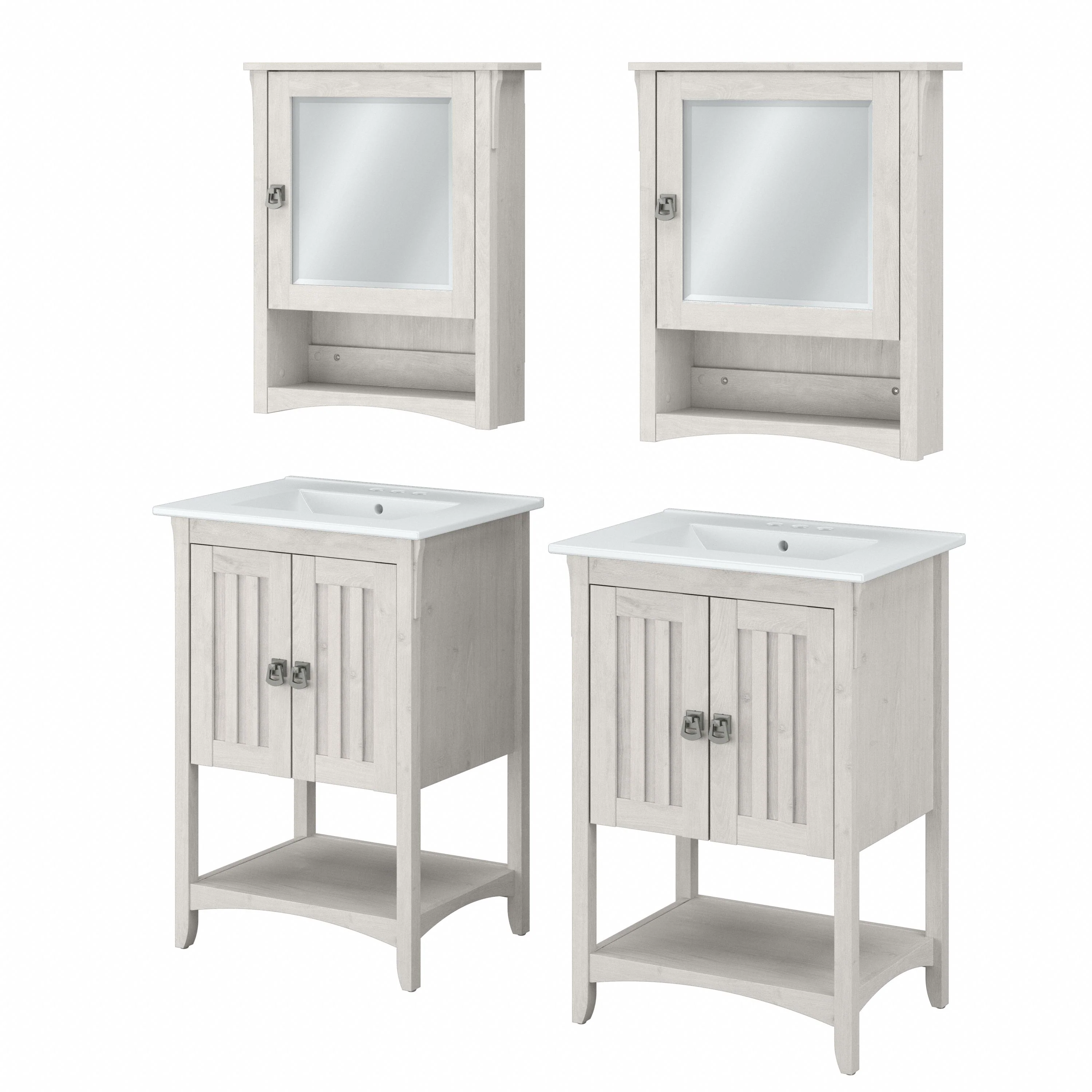 Salinas 48W Double Vanity Set with Sinks and Medicine Cabinets