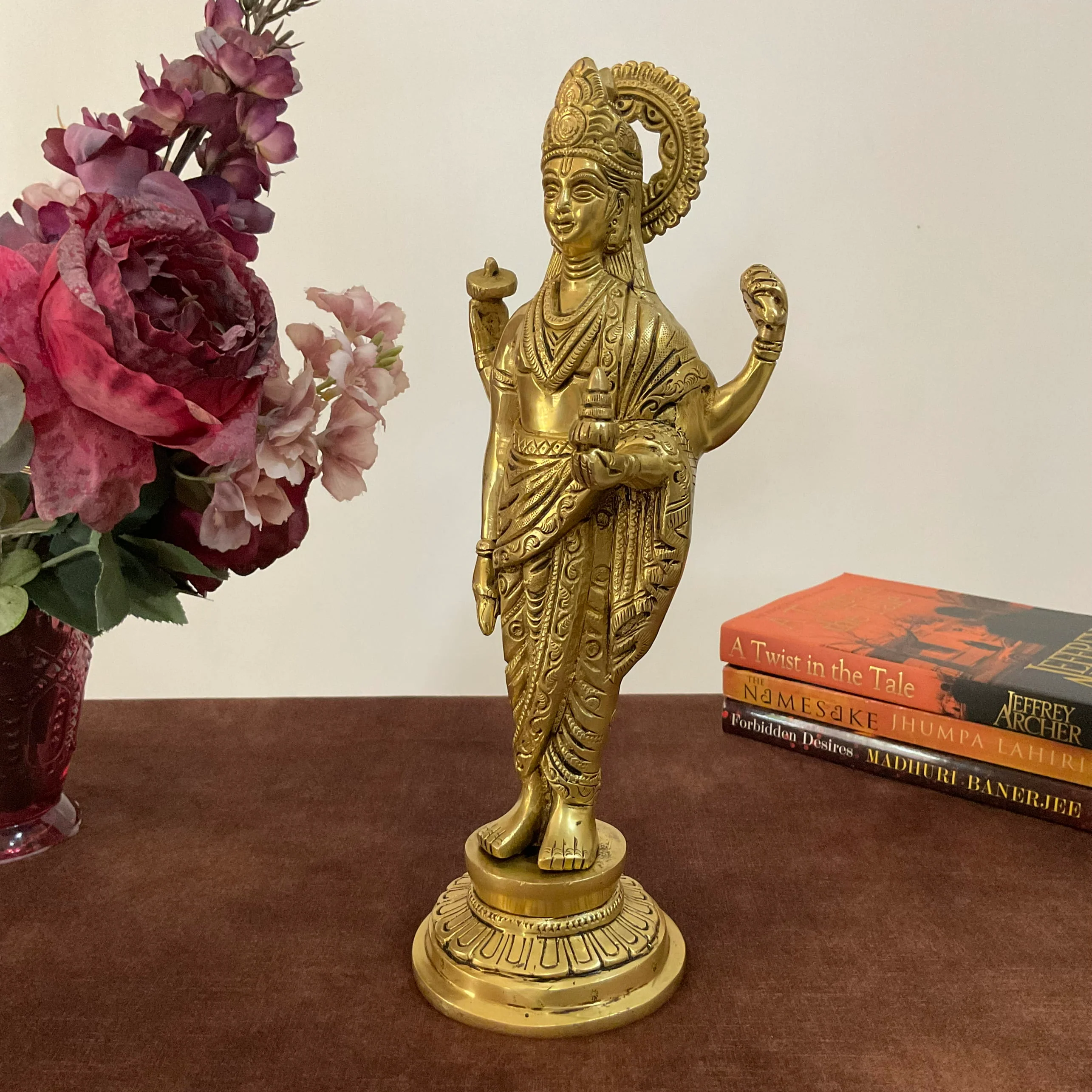 Dhanvantari Brass Statue Idol, God of Ayurveda Medicine