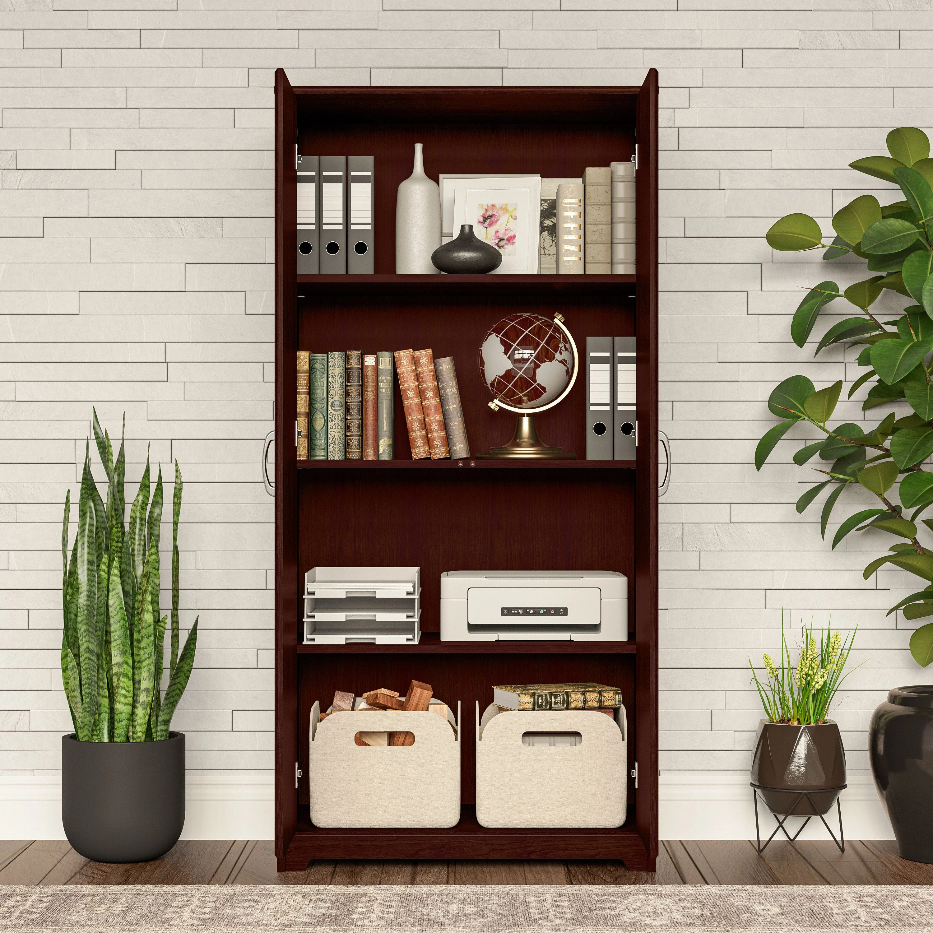 Cabot Tall Storage Cabinet with Doors