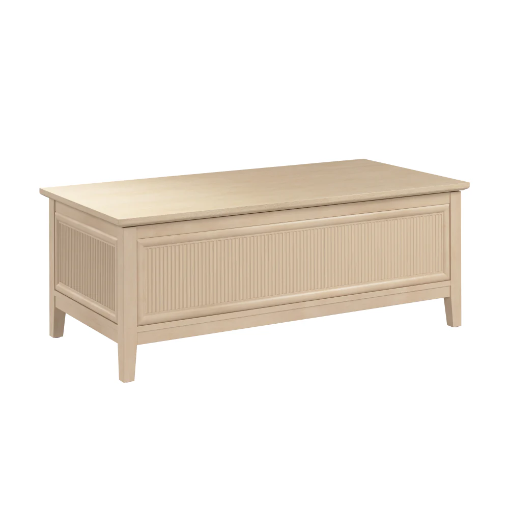 Bush Home Camille 47W Fluted Lift Top Coffee Table with Storage