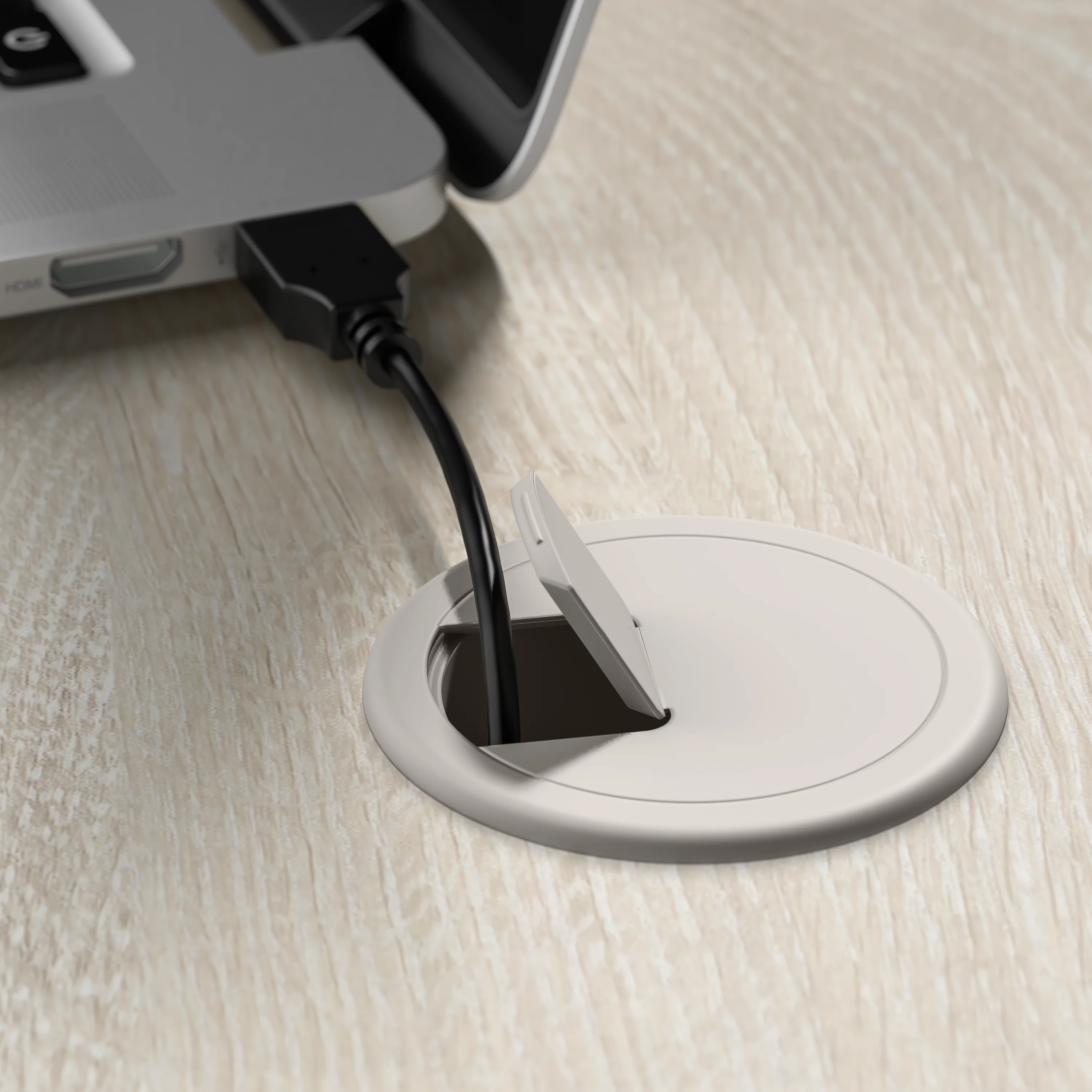 Lennox 60W Farmhouse L Shaped Desk with Hutch and Storage Cabinets