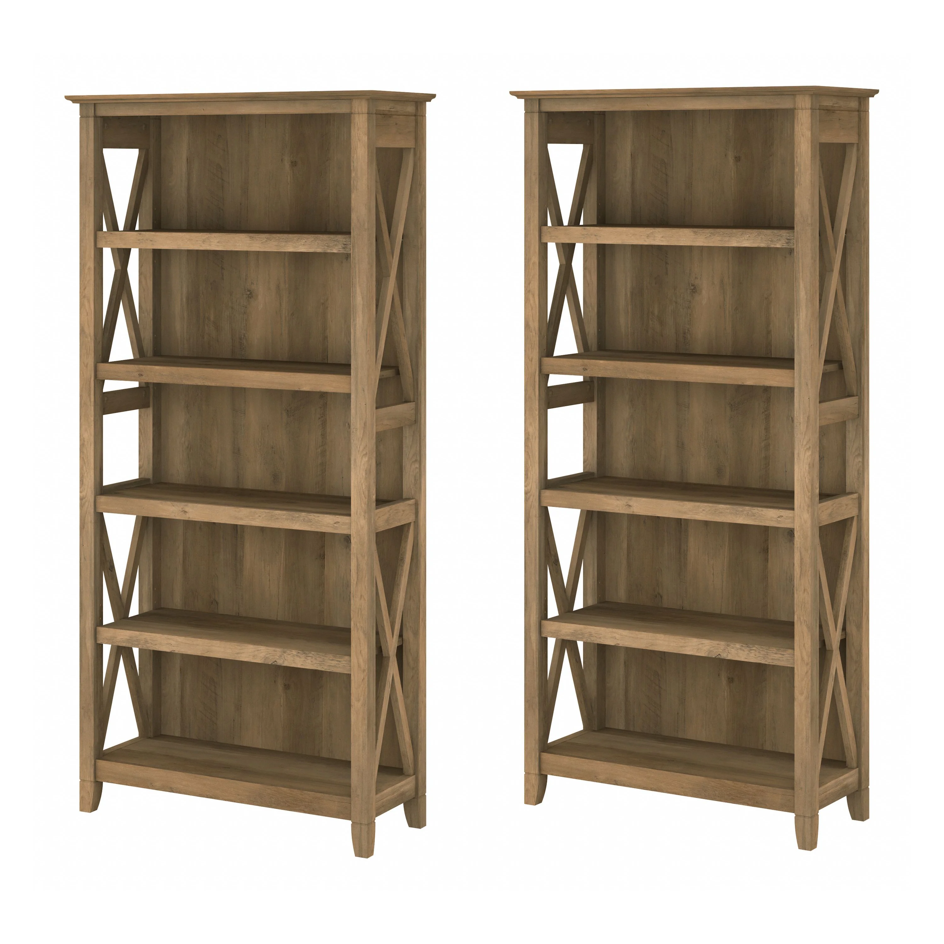 Key West 5 Shelf Bookcase Set