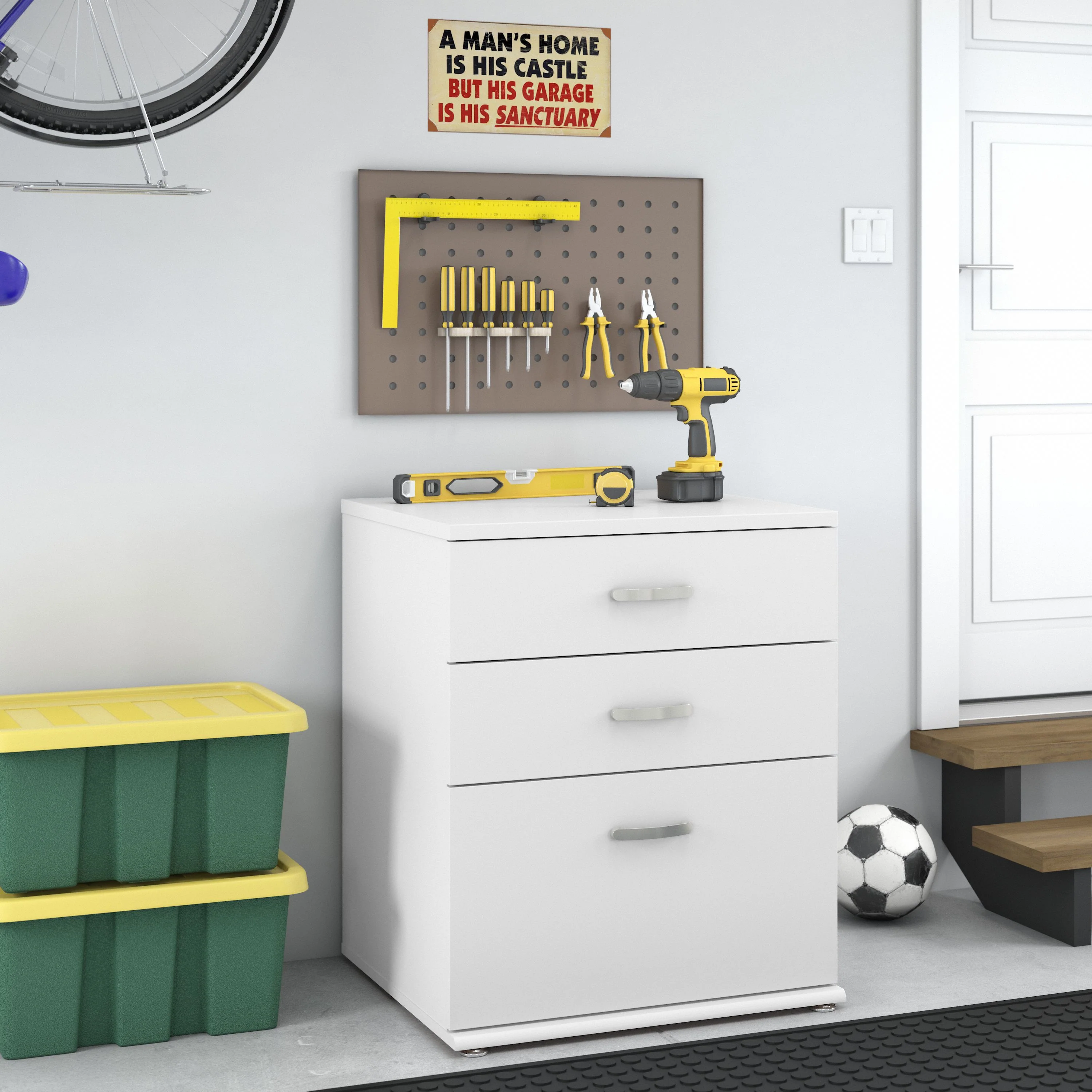 Universal Garage Storage Cabinet with Drawers