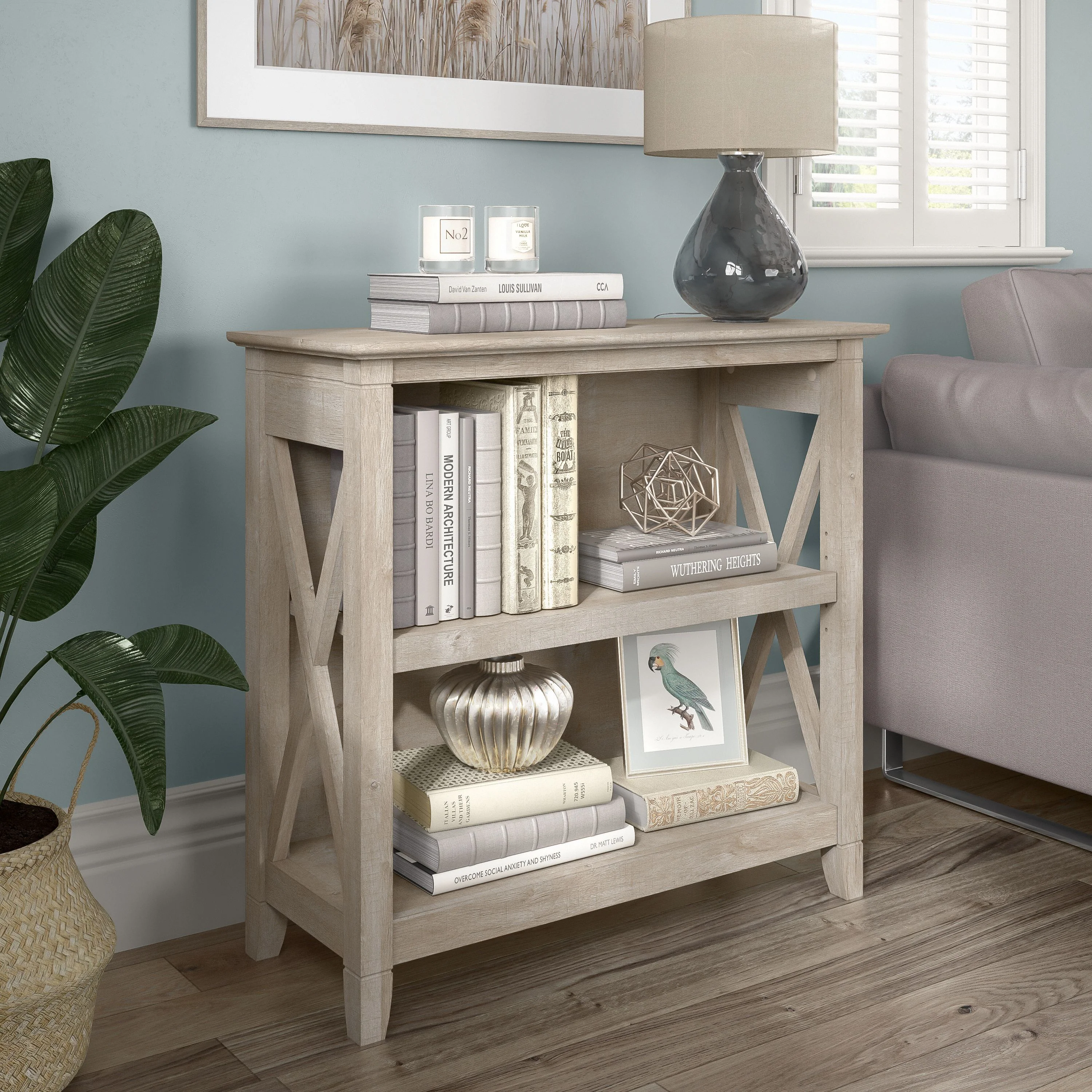 Key West Small 2 Shelf Bookcase