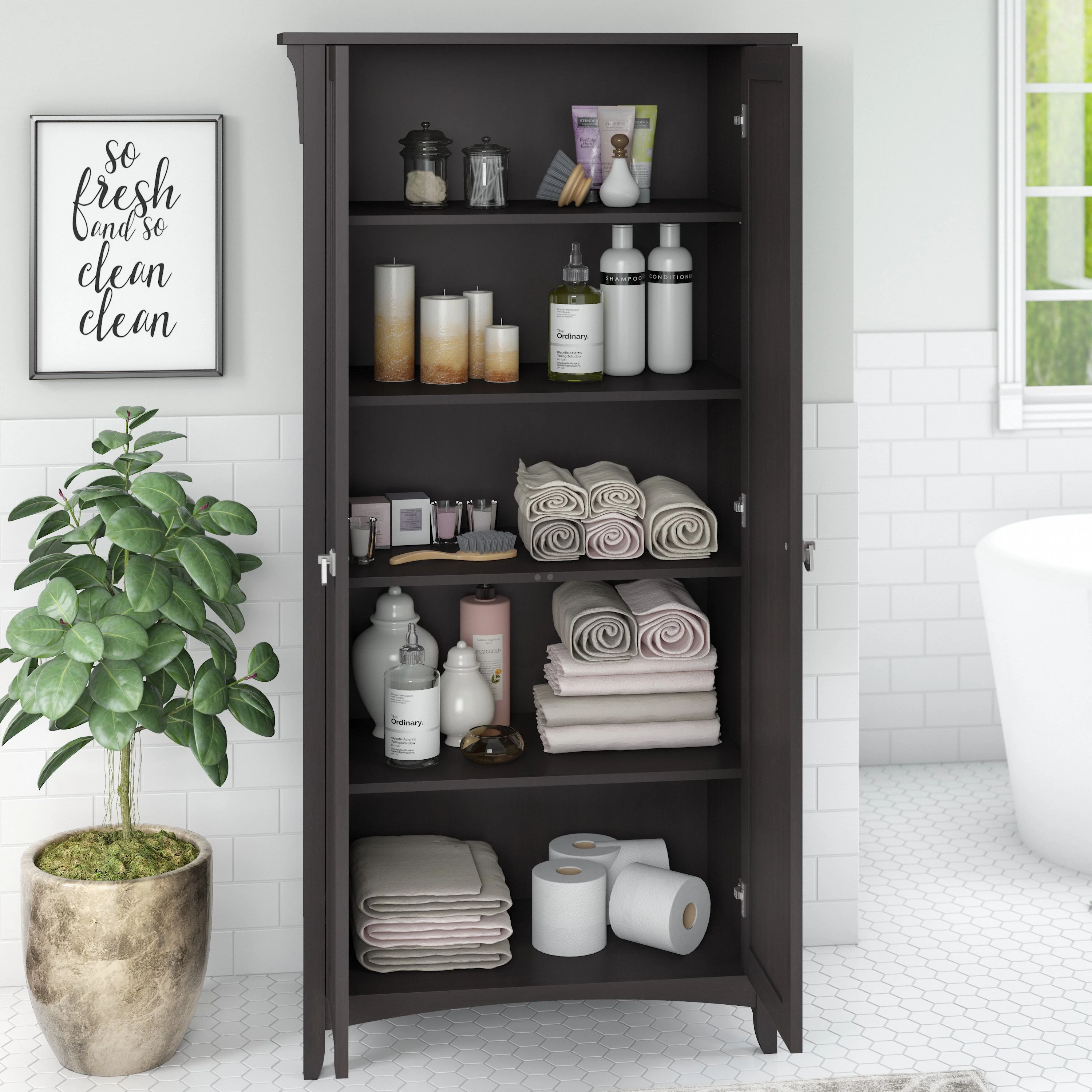 Salinas Bathroom Storage Cabinet with Doors