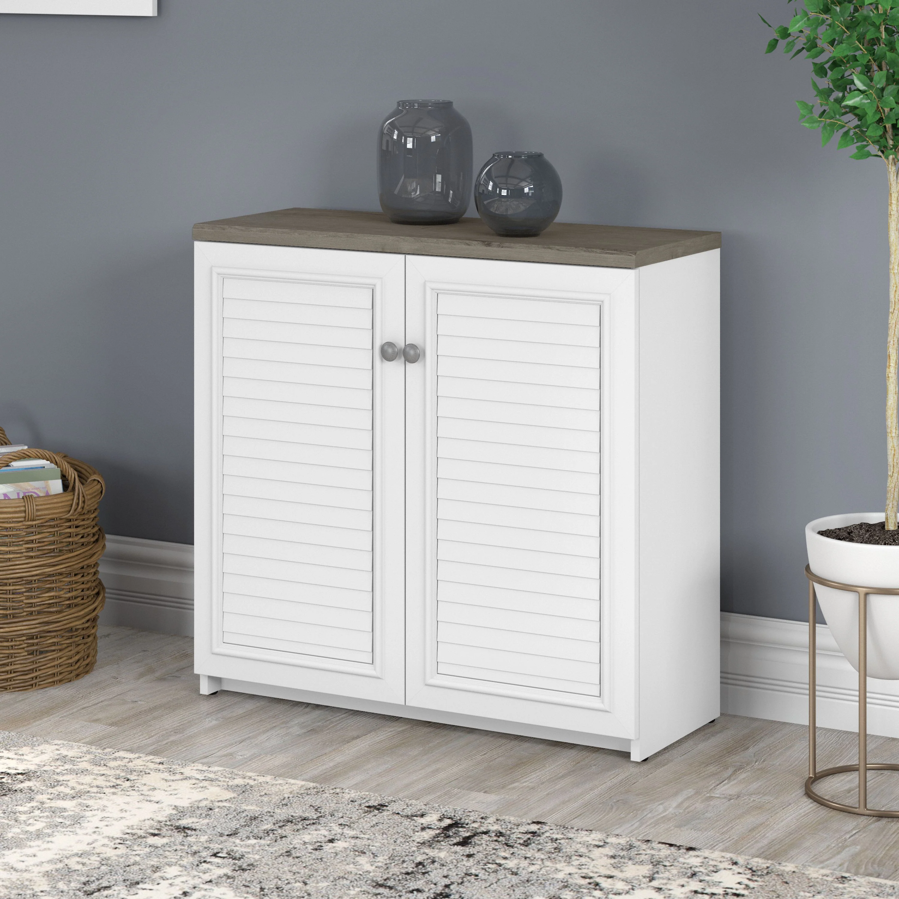 Fairview Small Storage Cabinet with Doors and Shelves
