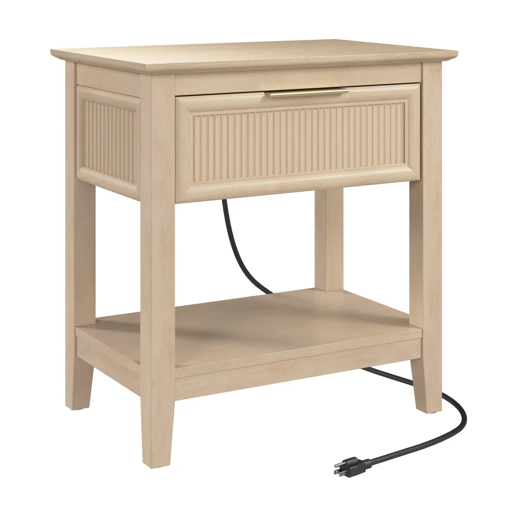 Bush Home Camille Fluted End Table with Drawer