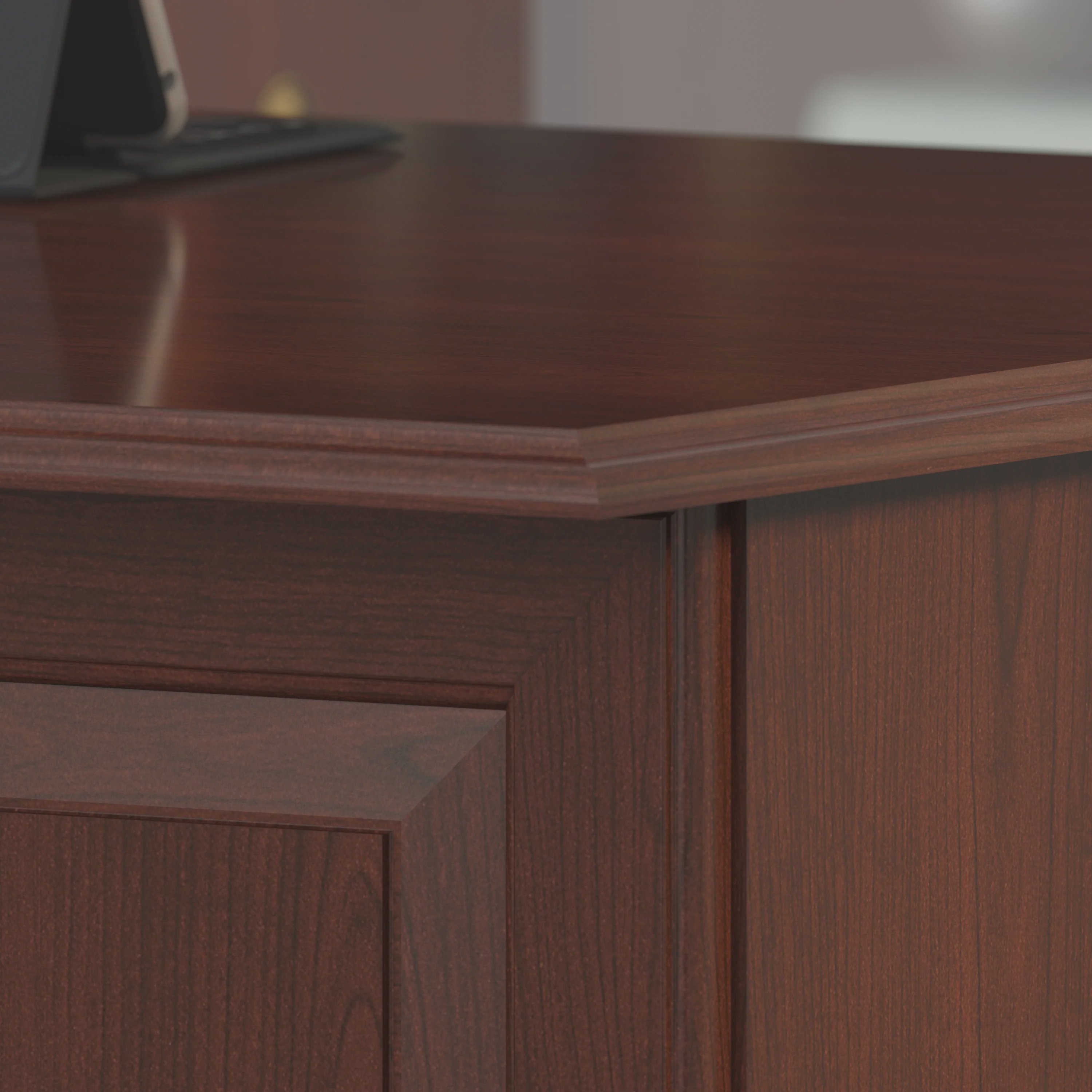 Saratoga L Shaped Computer Desk and Bookcase Set