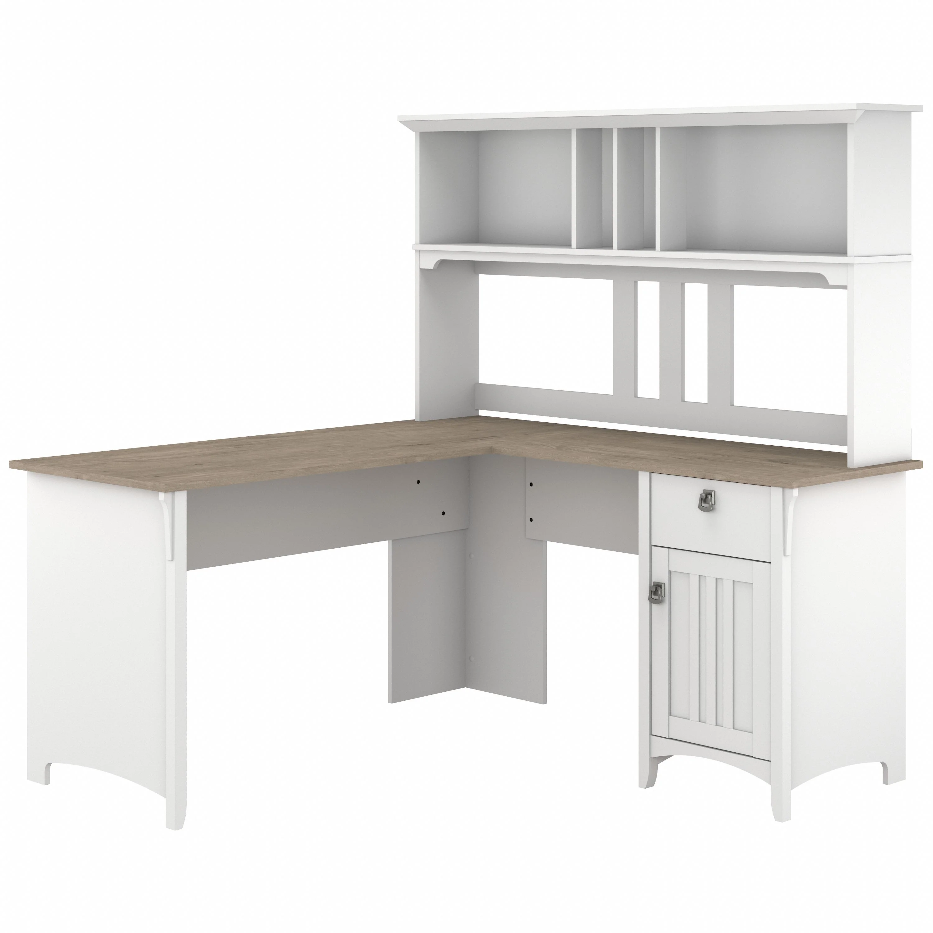 Salinas 60W L Shaped Desk with Hutch