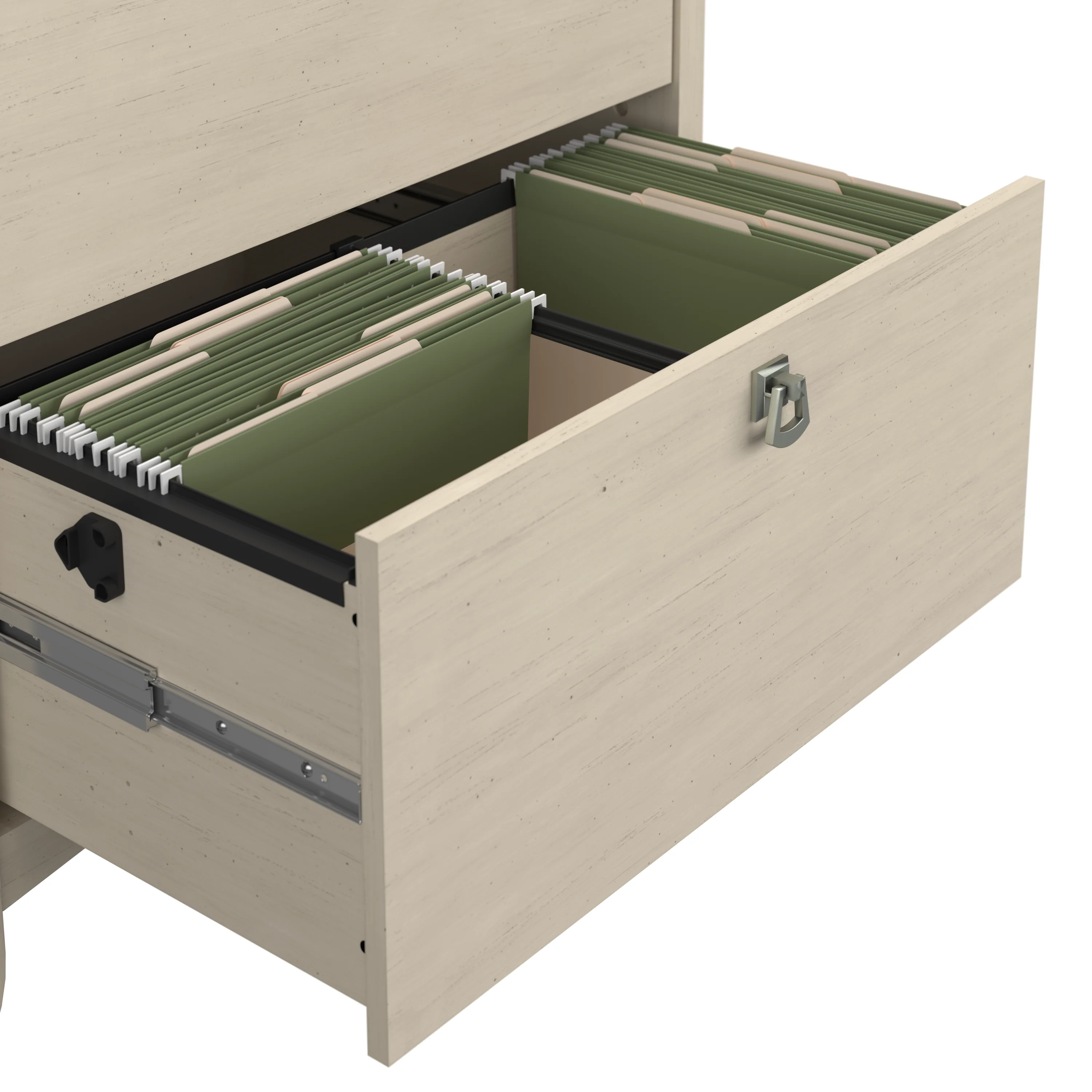 Salinas 55W Corner Desk with Lateral File Cabinet and 5 Shelf Bookcase