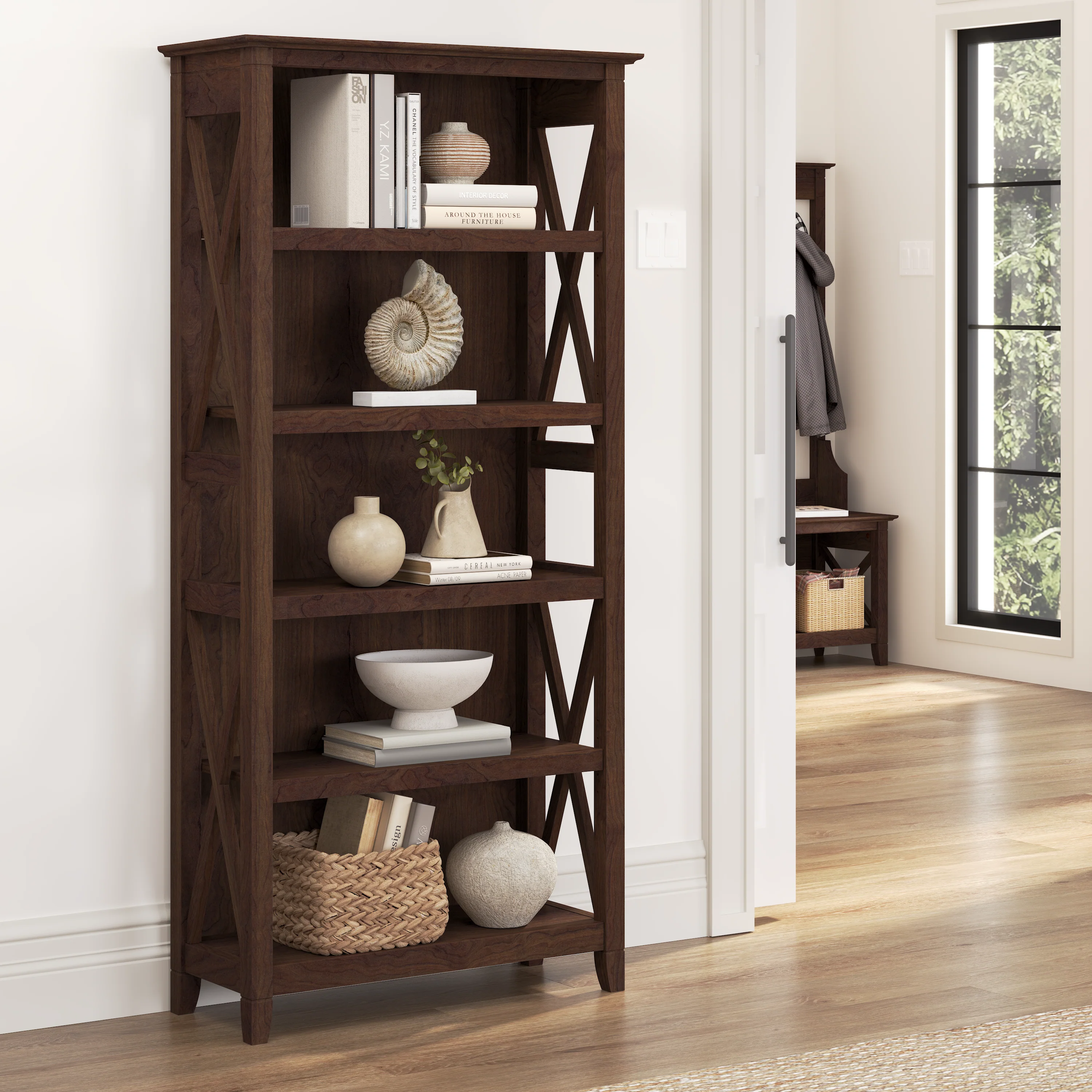 Key West Tall 5 Shelf Bookcase