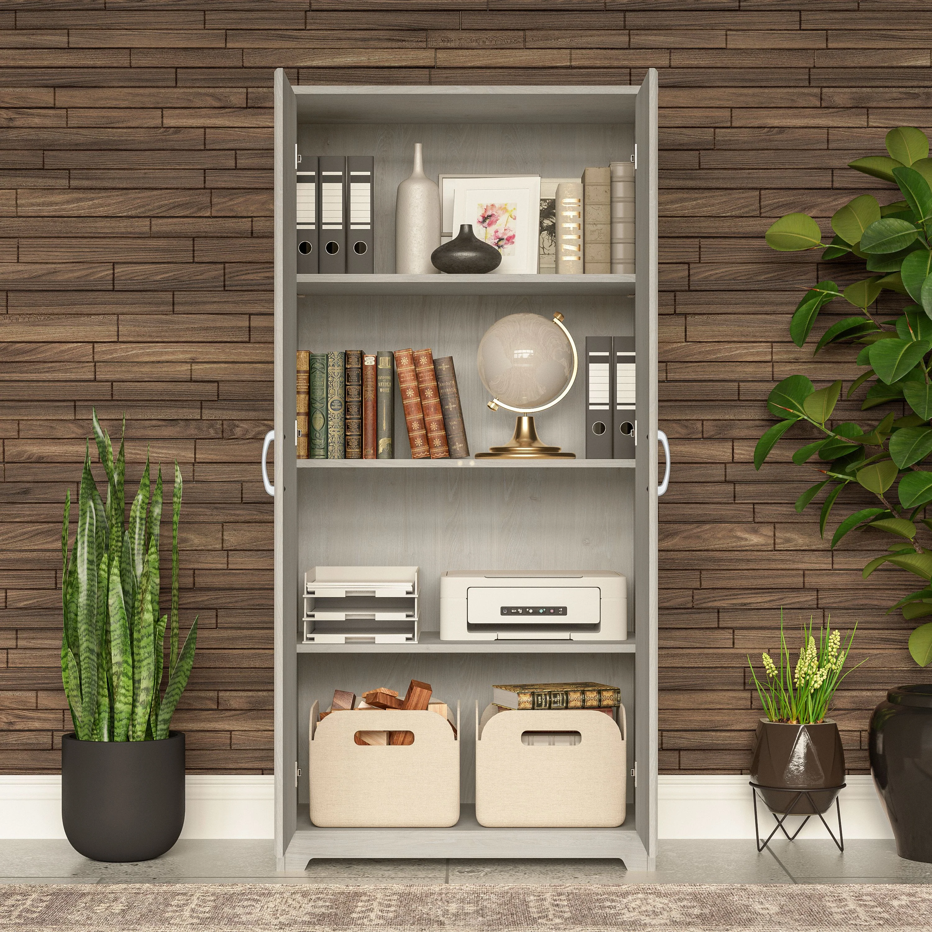 Cabot Tall Storage Cabinet with Doors