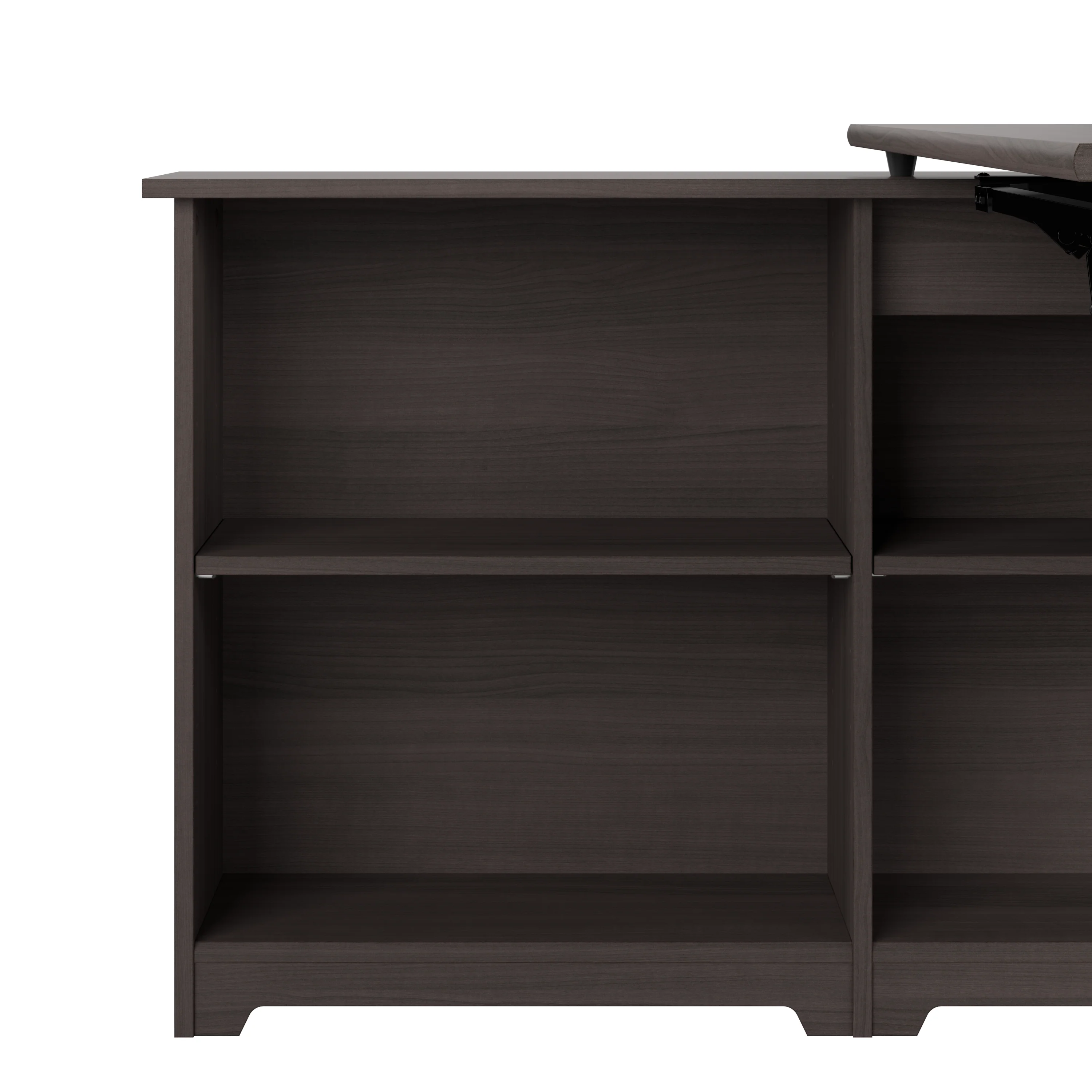 Cabot 52W 3 Position Sit to Stand Corner Desk with Shelves