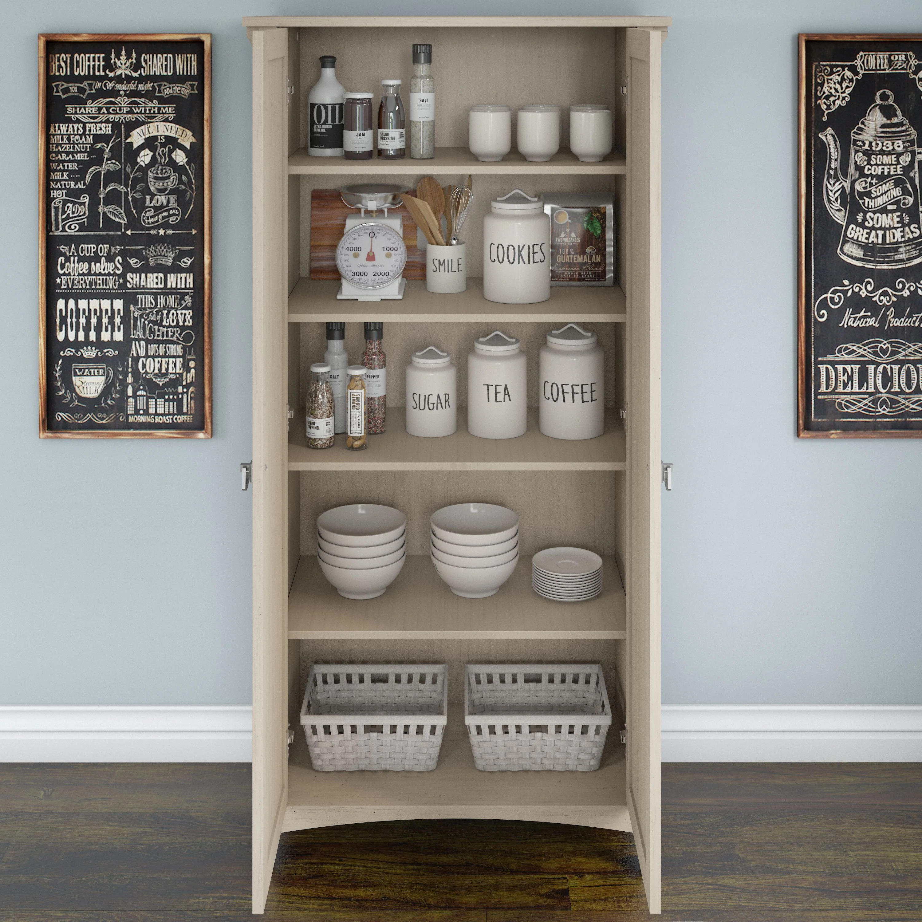 Salinas Kitchen Pantry Cabinet with Doors