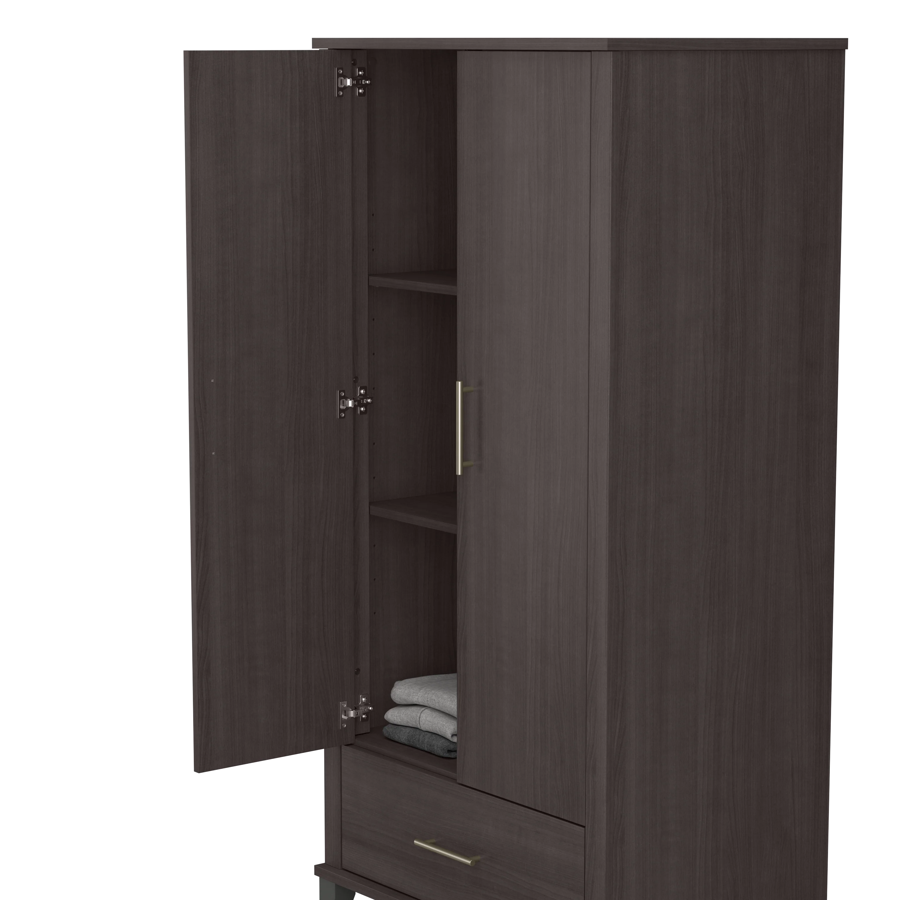 Somerset Tall Entryway Cabinet with Doors and Drawer