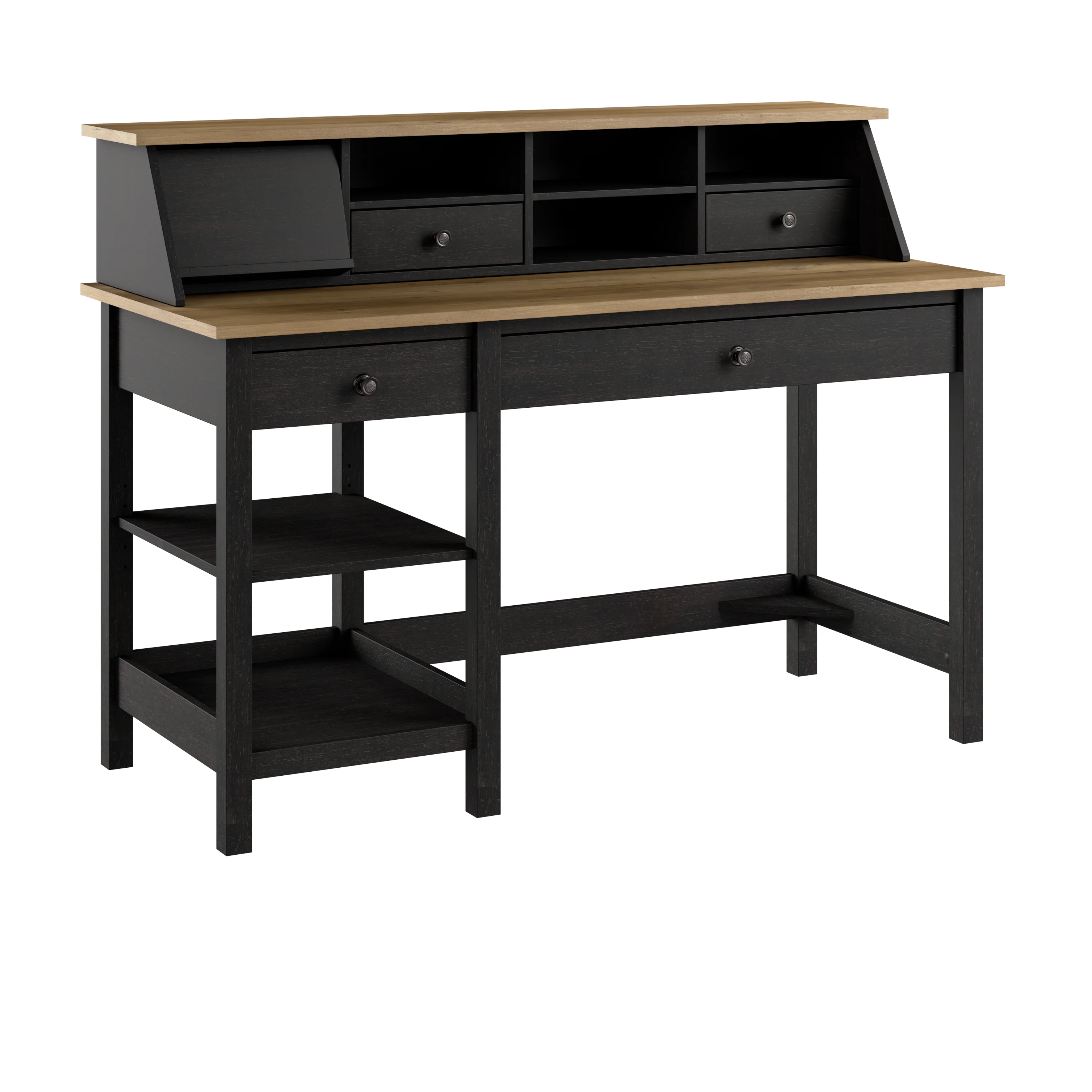 Mayfield 54W Computer Desk with Shelves and Desktop Organizer