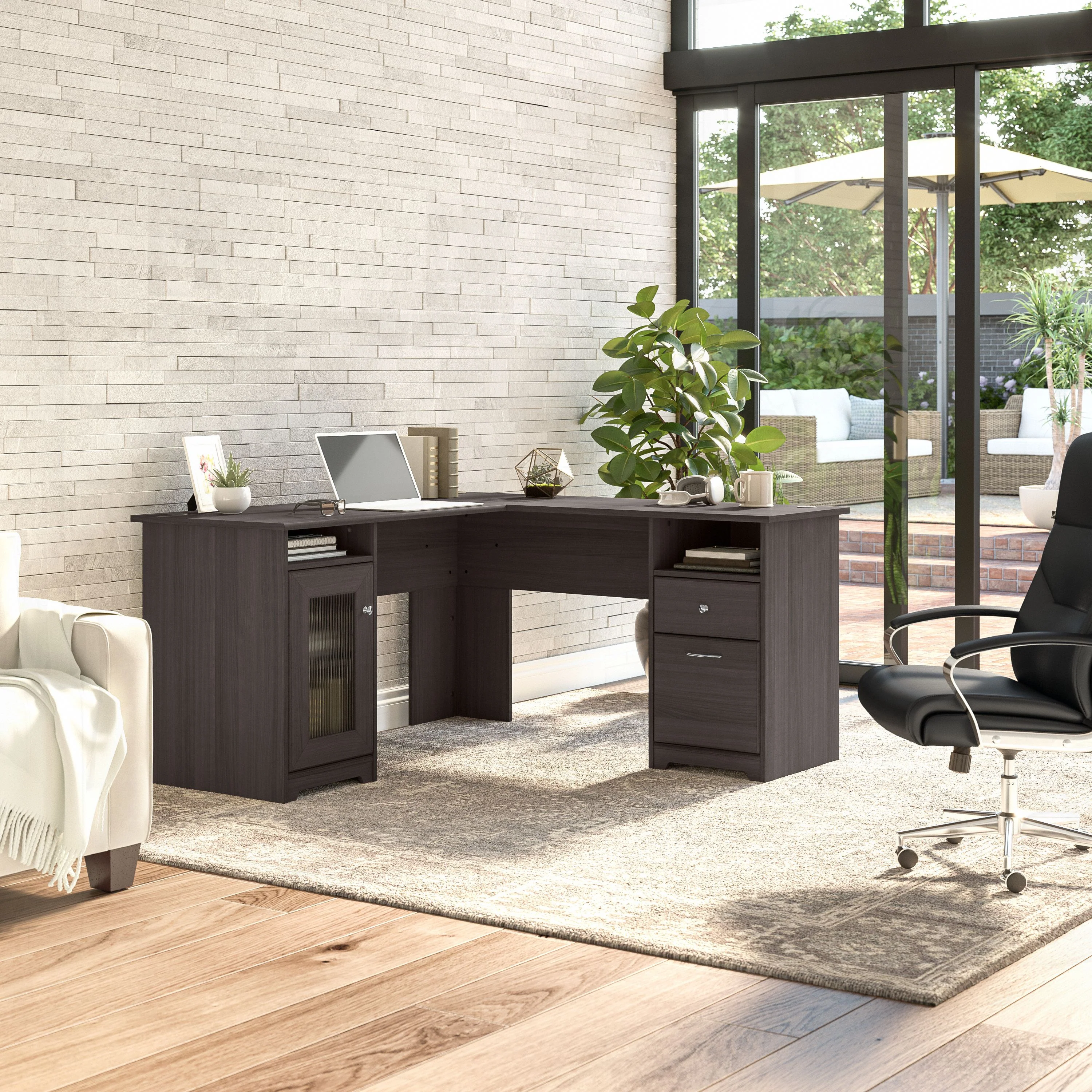 Cabot 60W L Shaped Computer Desk with Storage
