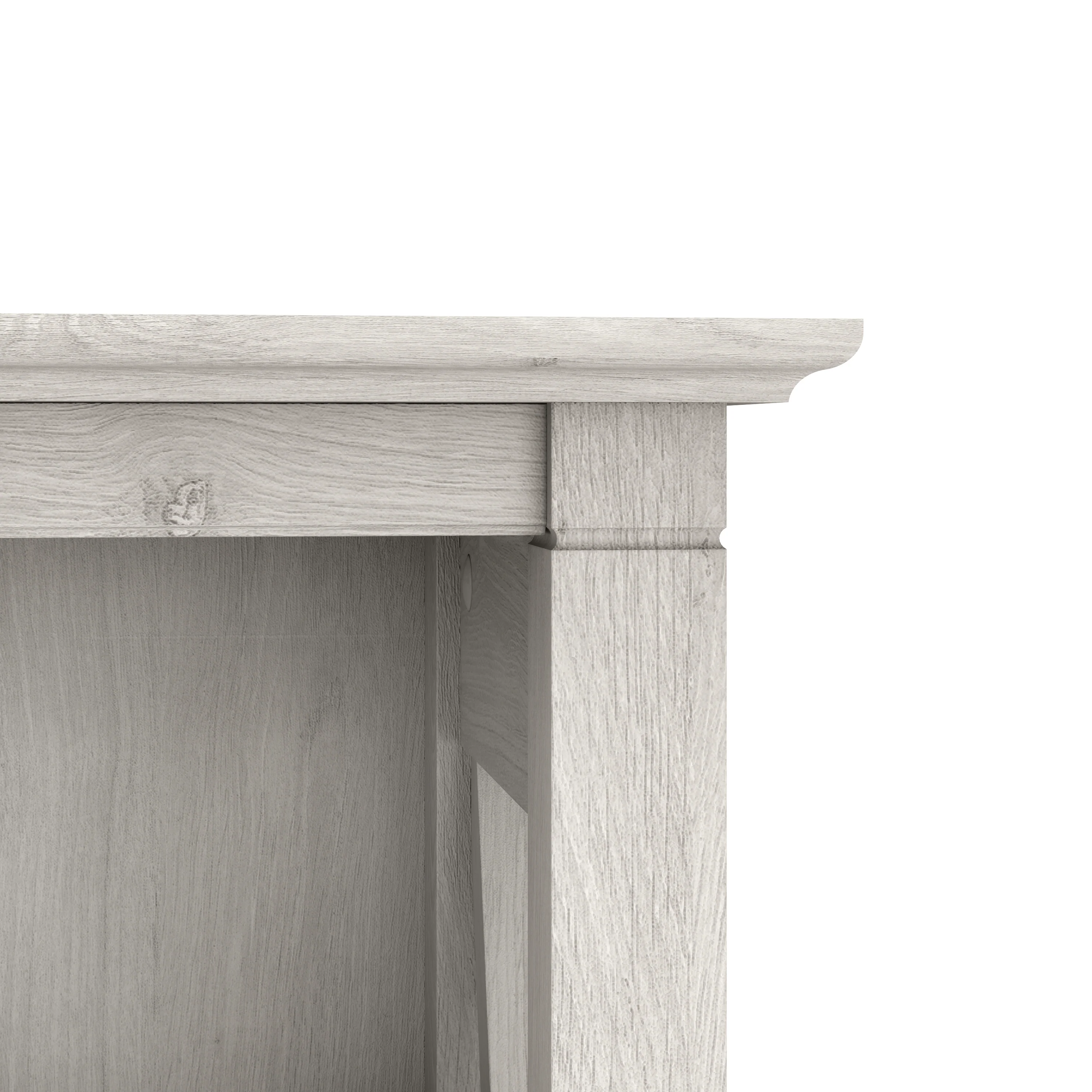 Key West 48W Writing Desk with 2 Drawer Lateral File Cabinet and 5 Shelf Bookcase