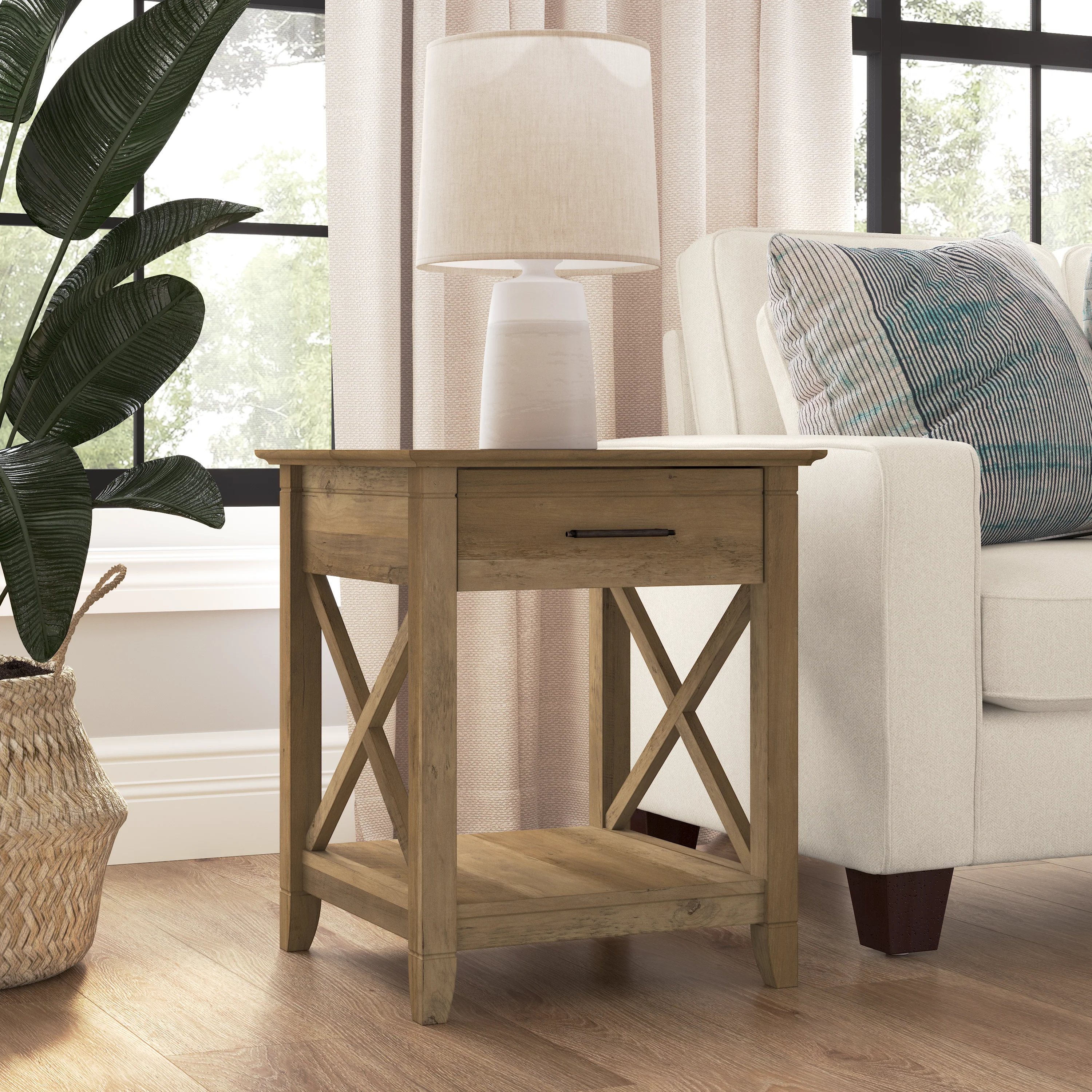 Key West End Table with Storage