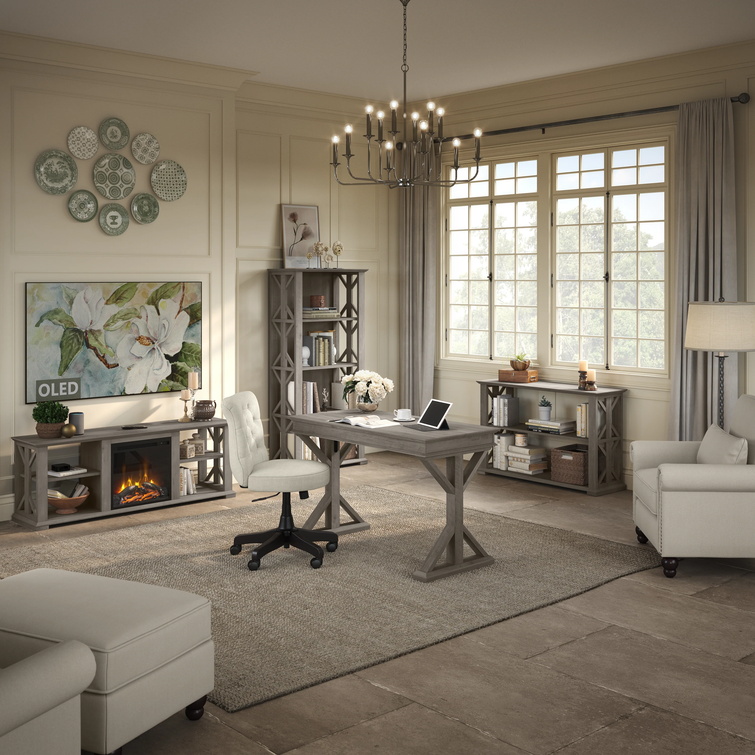 Homestead 60W Farmhouse L Shaped Desk