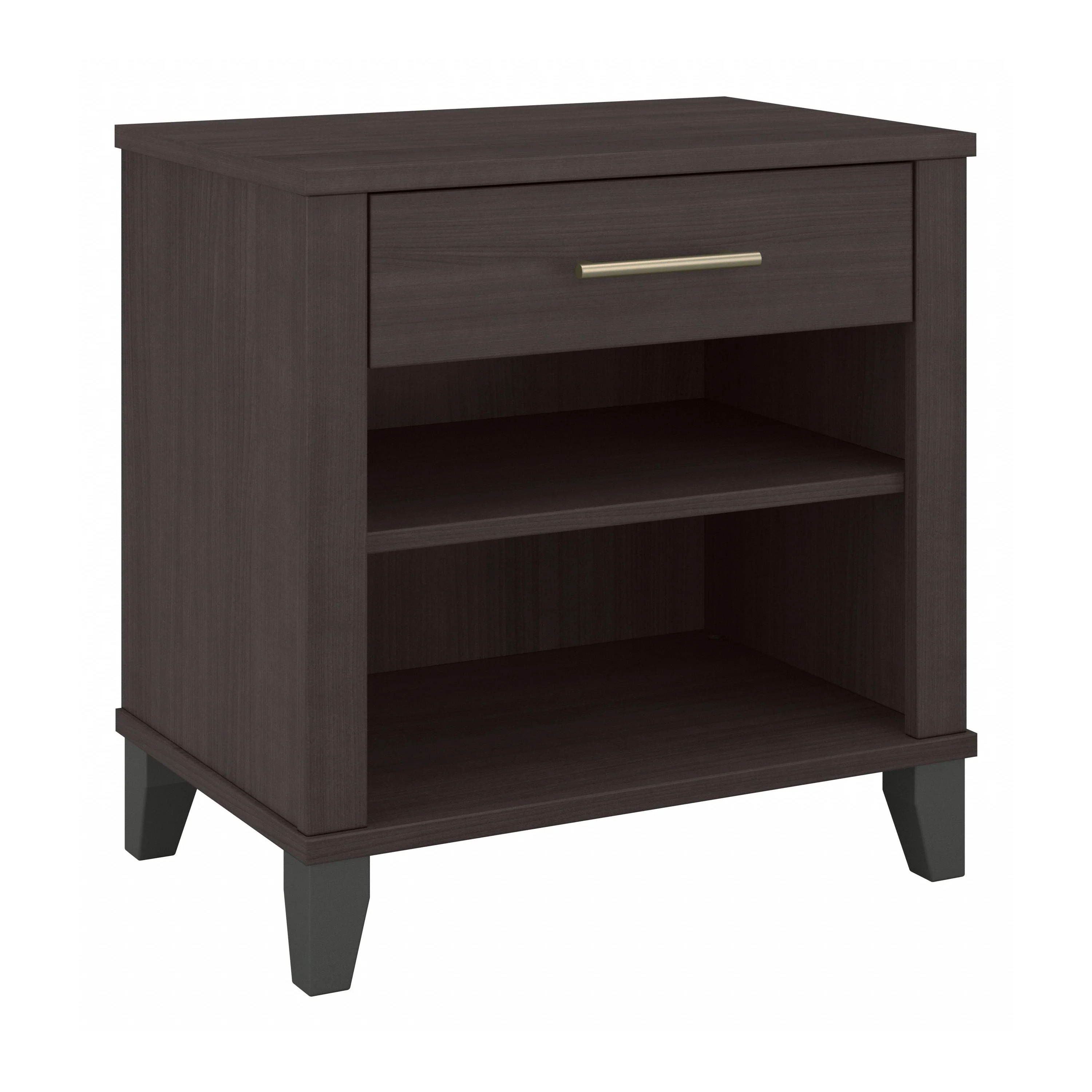 Somerset Nightstand with Drawer and Shelves