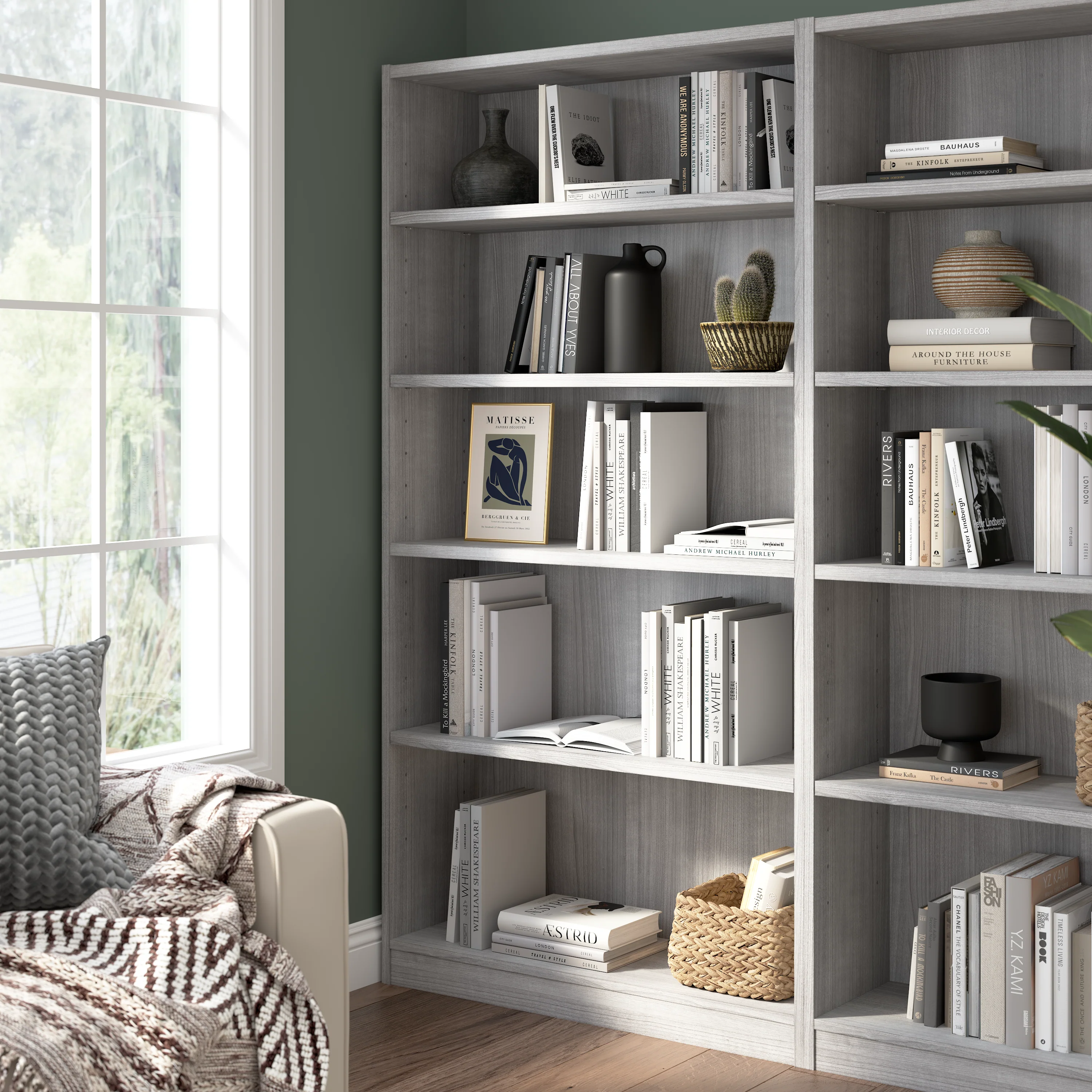 Universal Tall 5 Shelf Bookcase