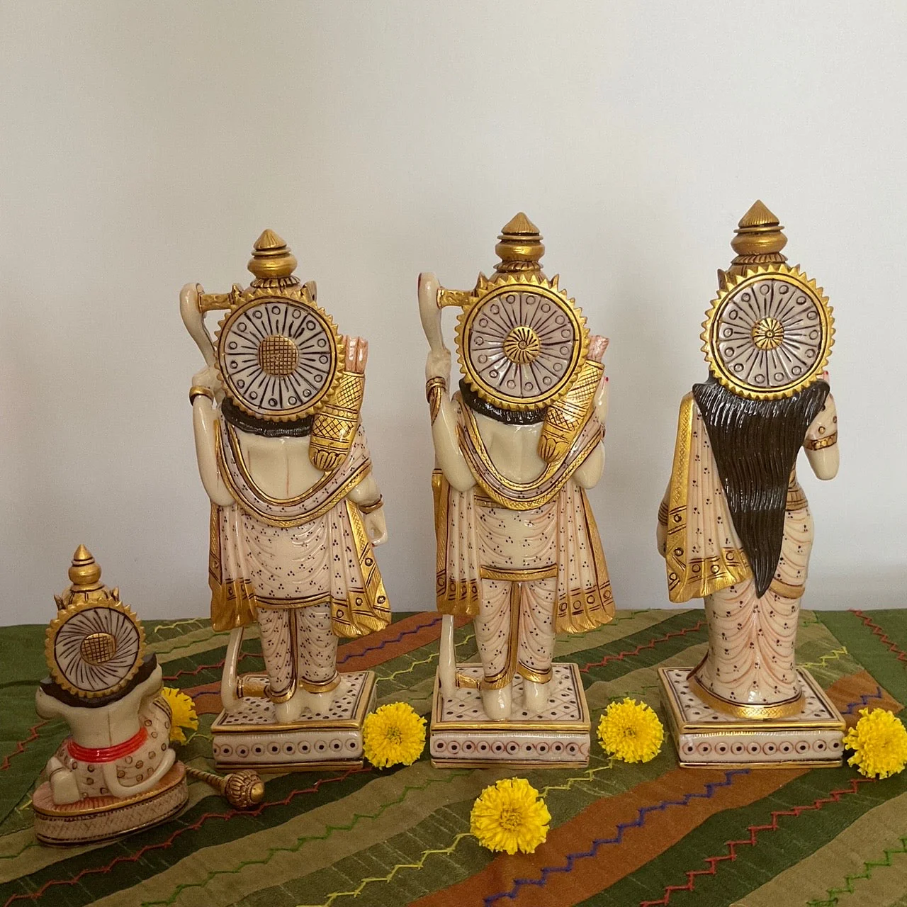 Ram Darbar Marble Dust Idol - Decorative Home Decor Figurine