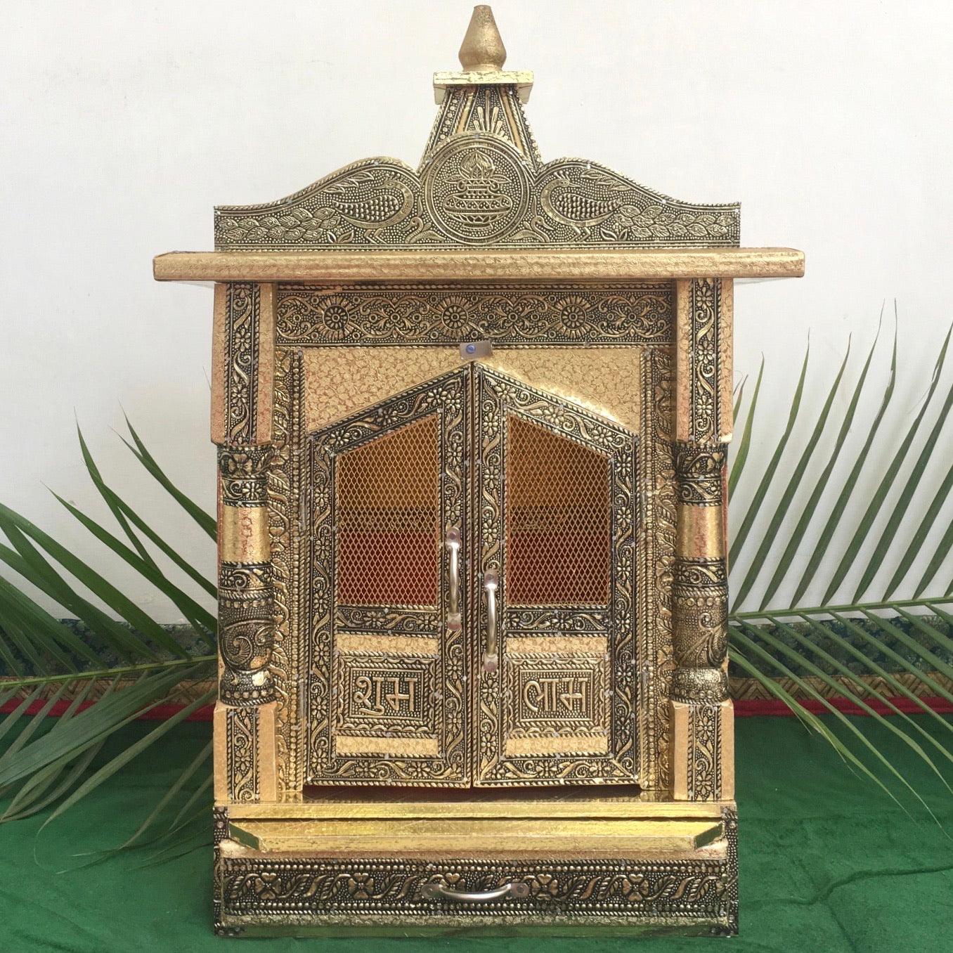 14 Inches Wooden Temple (Mandir)