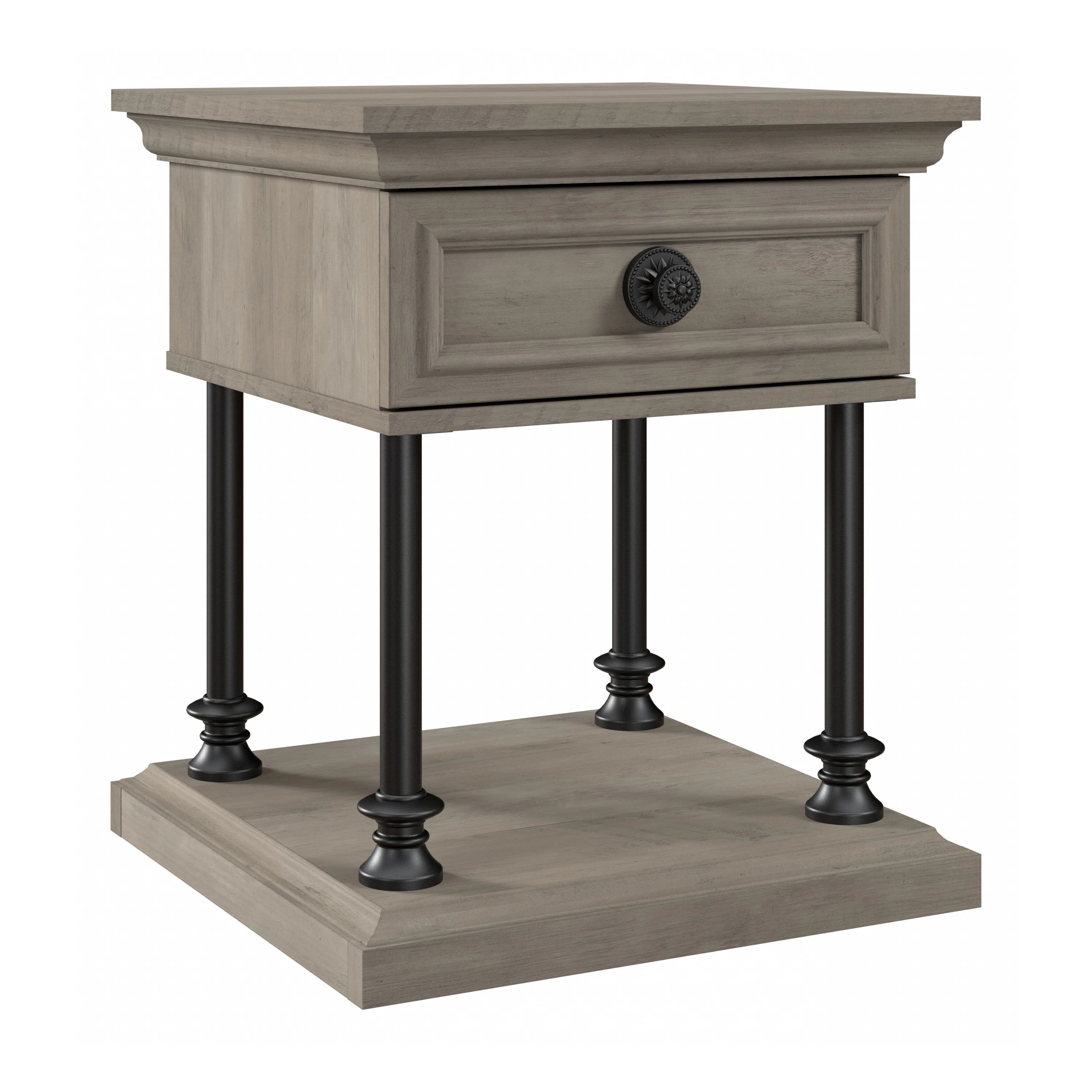Coliseum Designer End Table with Storage
