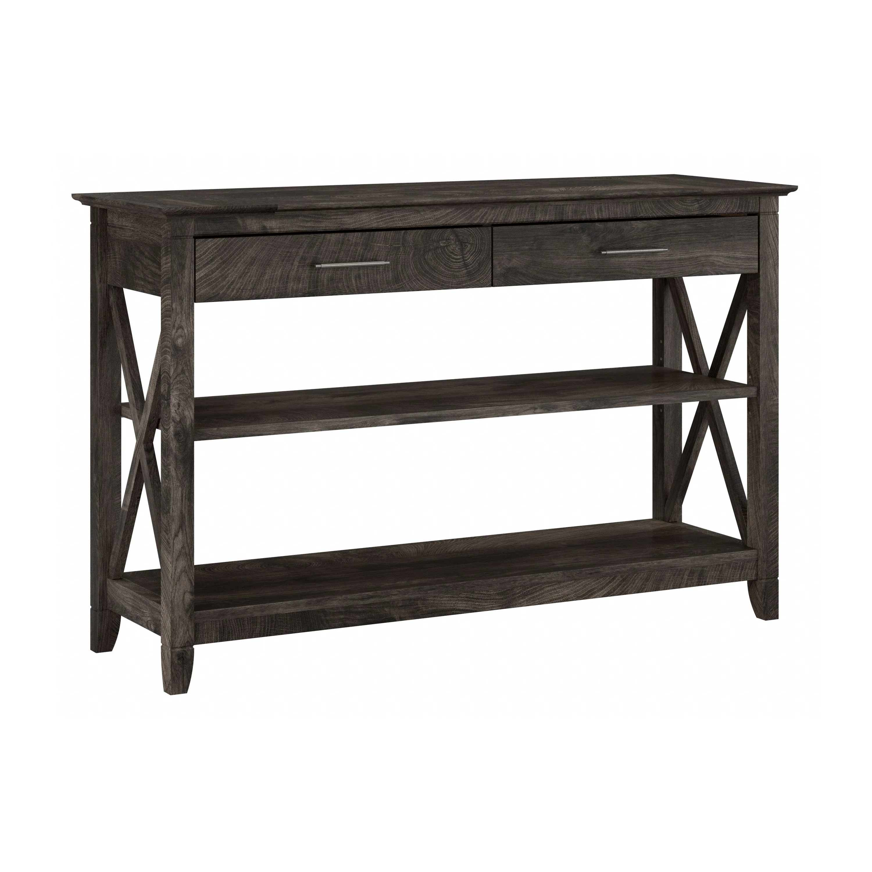 Key West Console Table with Drawers and Shelves