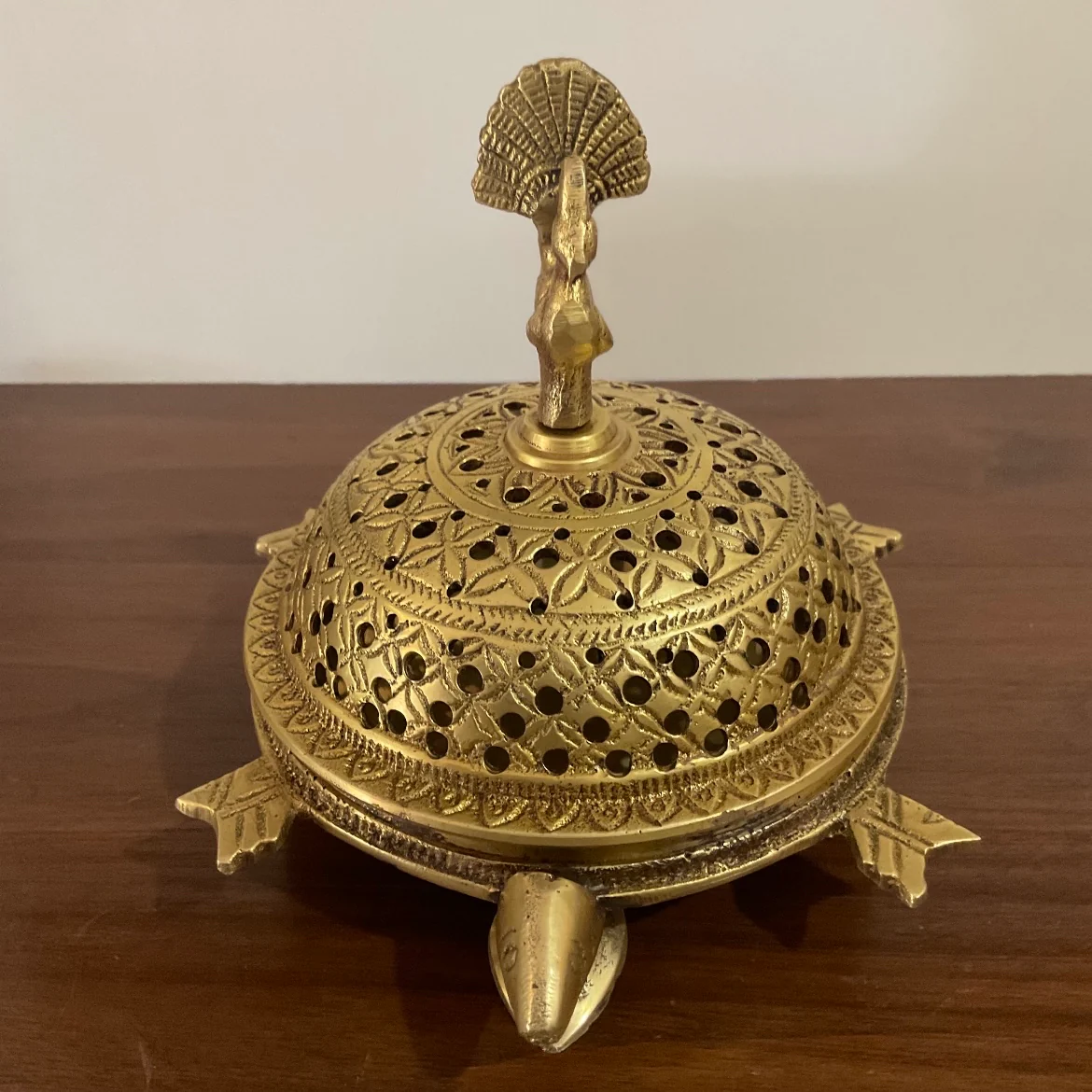 Turtle Brass Dhoop Dani, Incense Holder