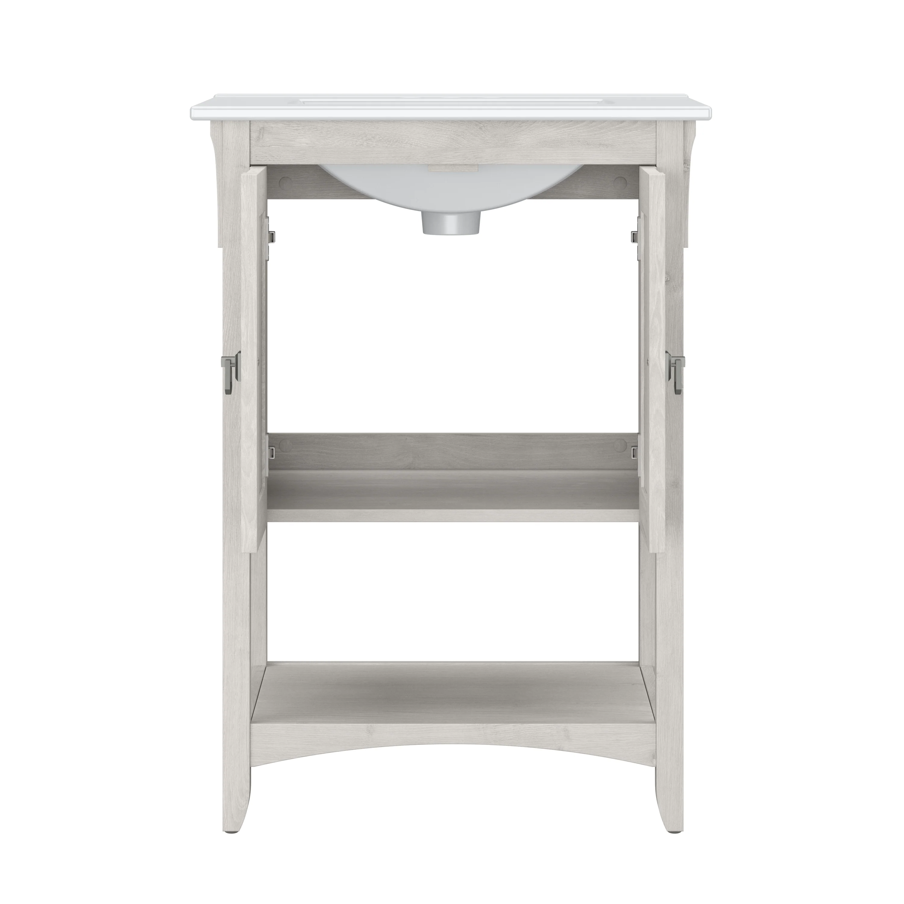 Salinas 24W Bathroom Vanity Sink with Mirror and Over The Toilet Storage Cabinet