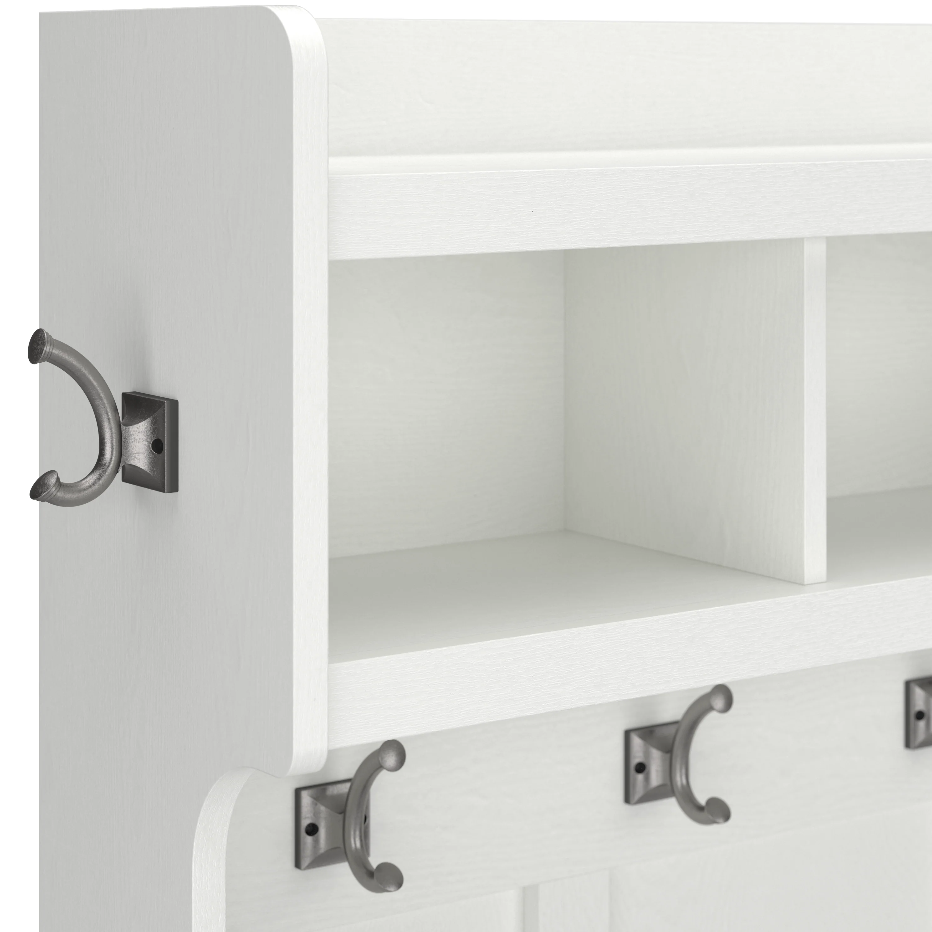 Woodland Entryway Storage Set with Hall Trees and Shoe Bench with Drawers