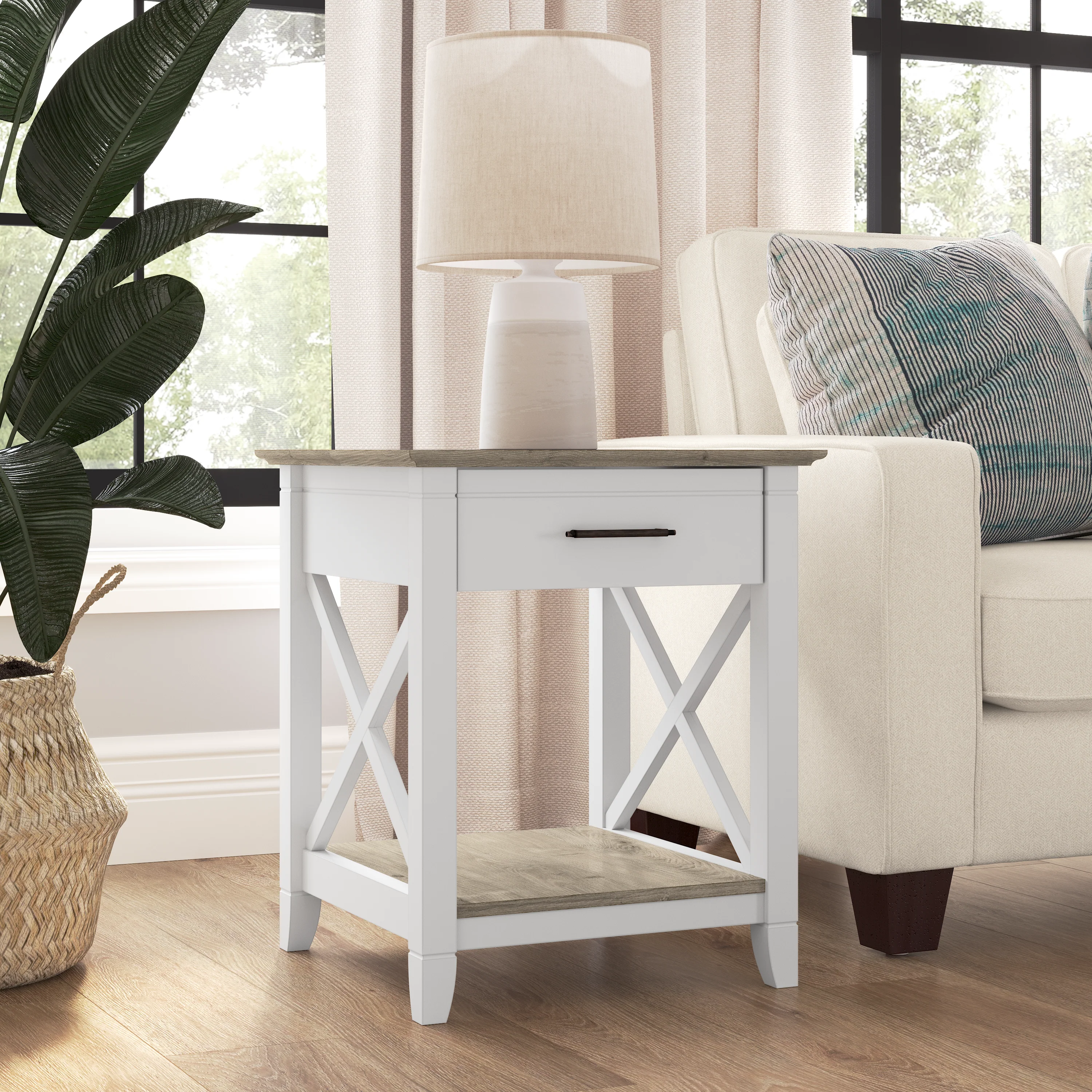Key West End Table with Storage
