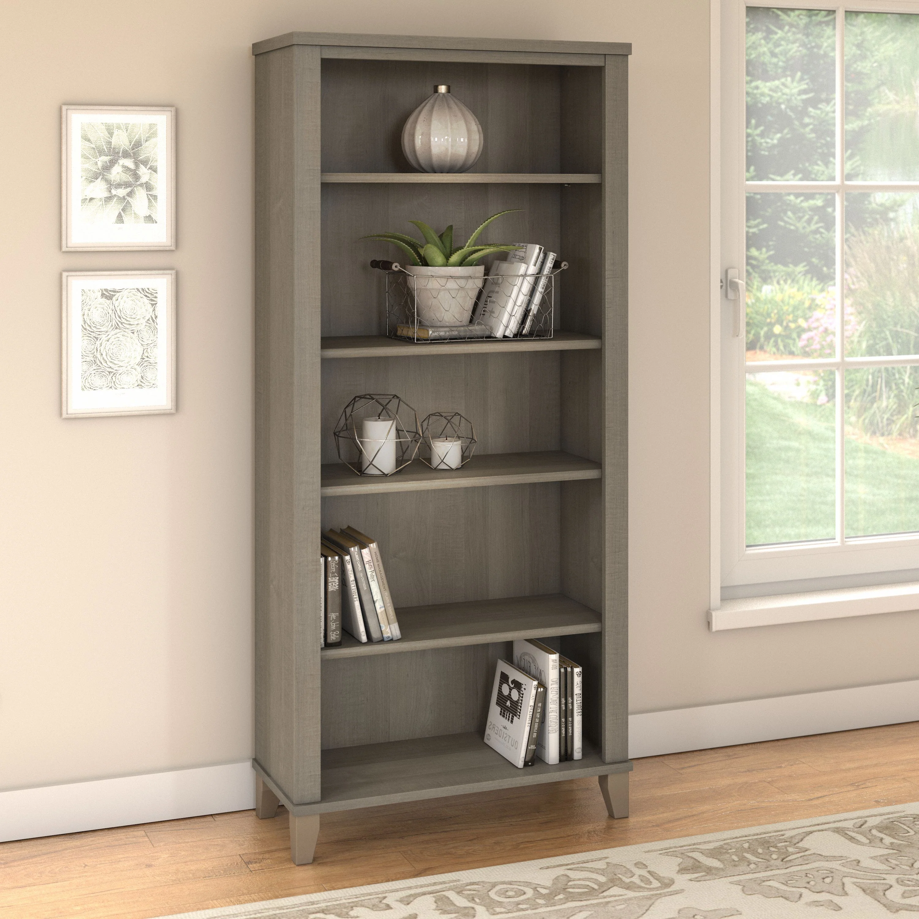 Somerset Tall 5 Shelf Bookcase